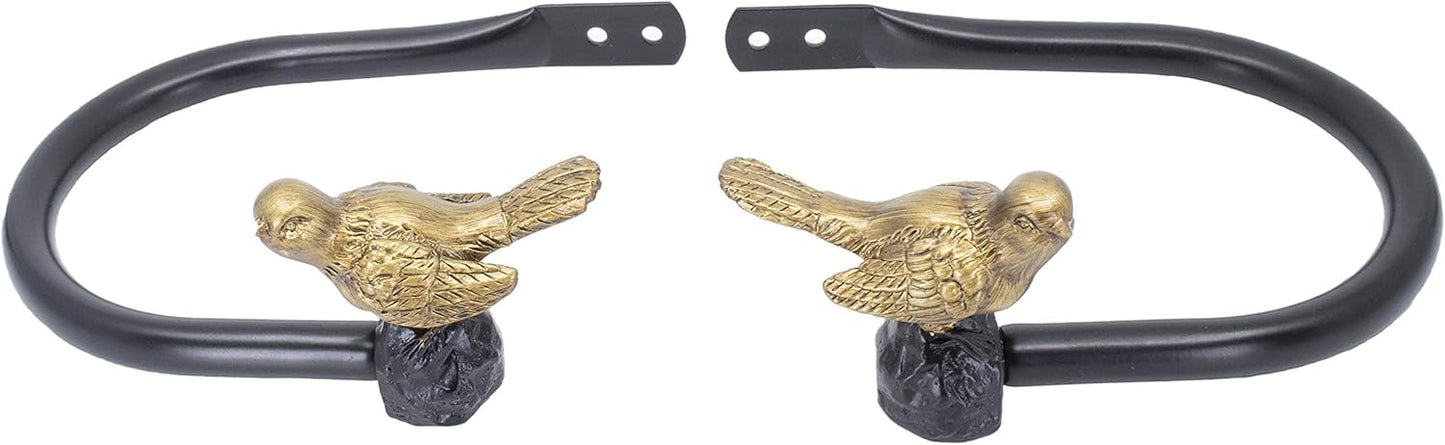MERIVILLE Decorative Bird Curtain Holdbacks - Renaissance Gold
