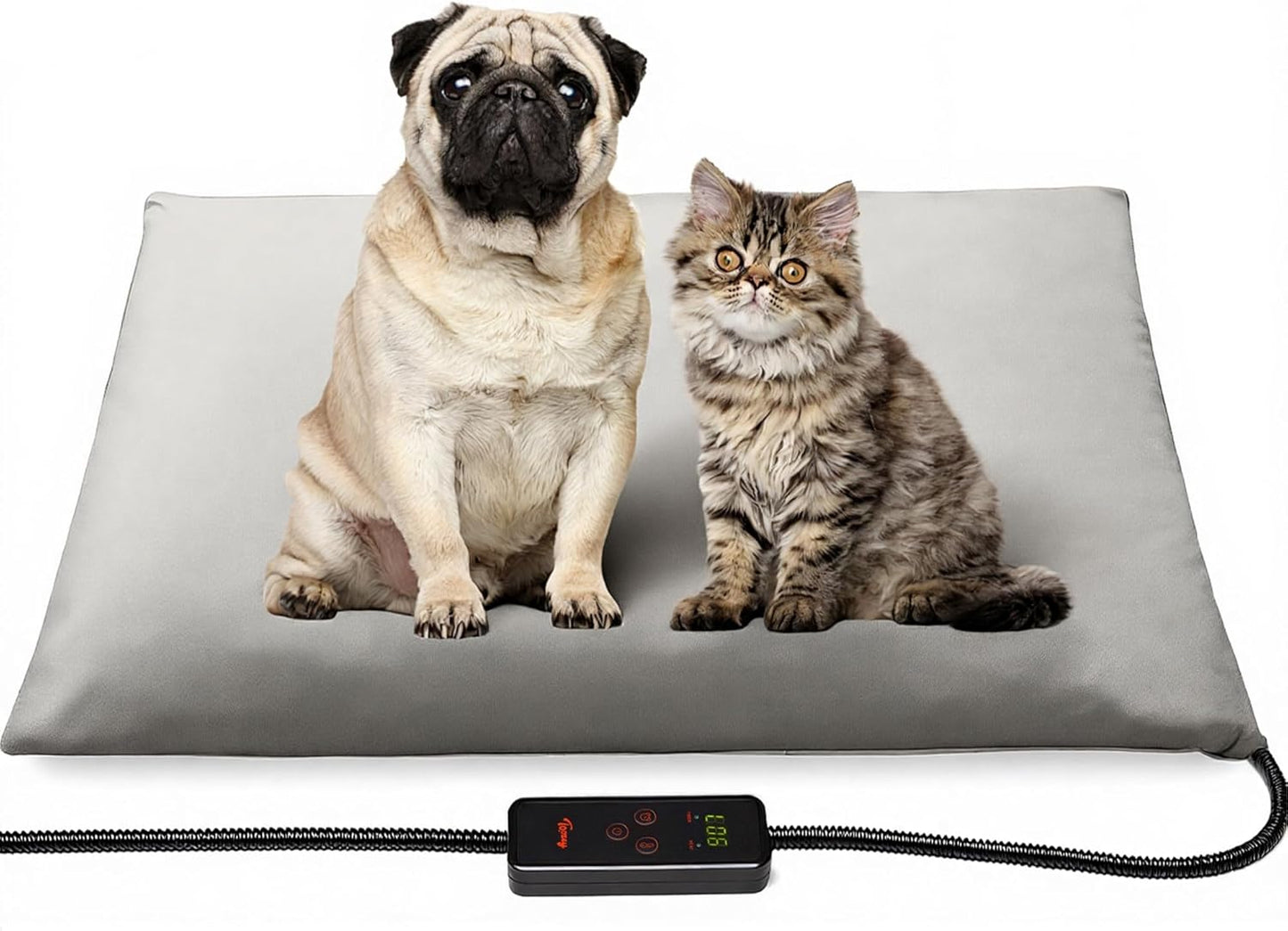 Toozey Medium Pet Heating Pad for Dogs and Cats - 6 Temp Settings