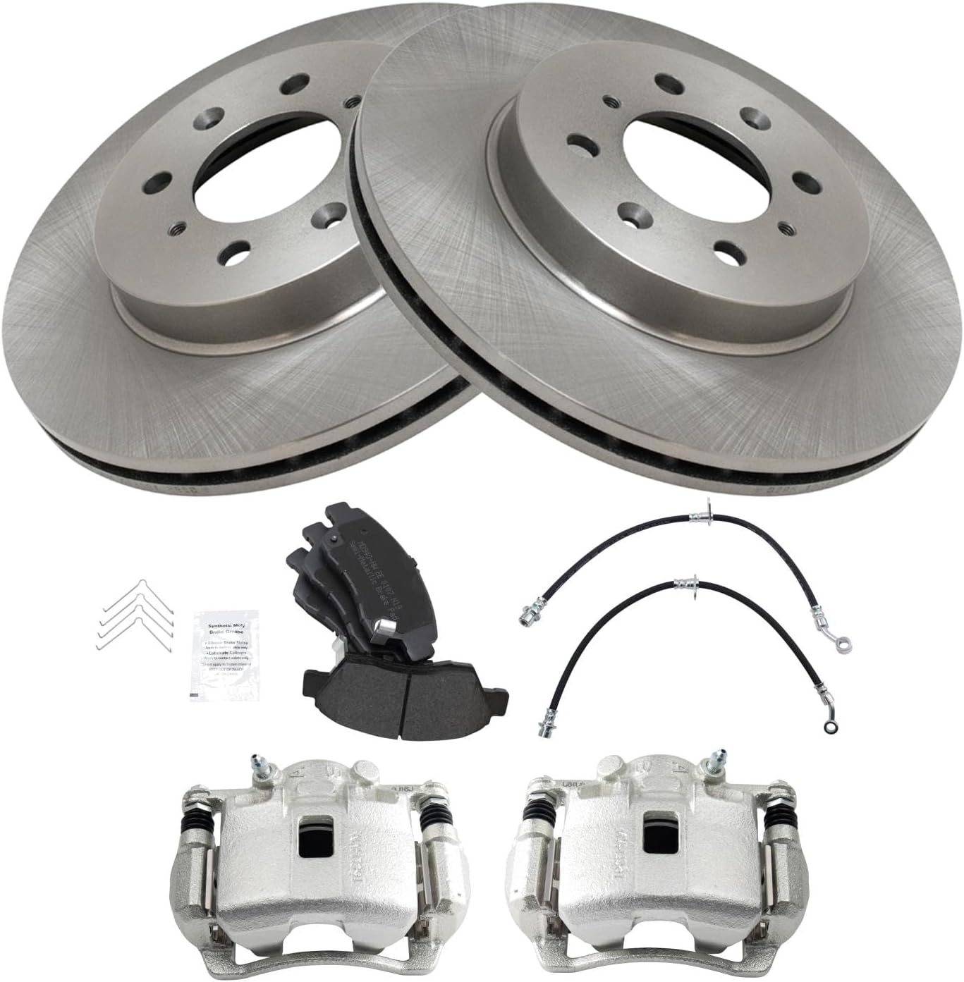 TRQ Front Brake Pad & Rotor Kit for 2003-2005 Honda Civic