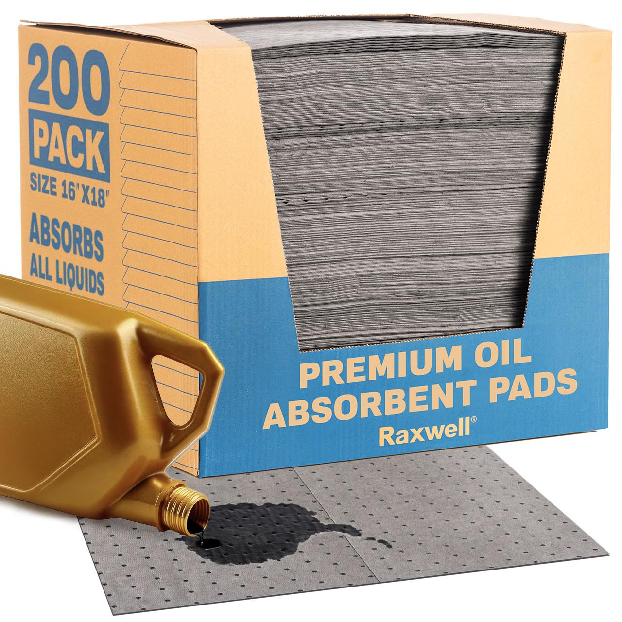 Raxwell Oil Absorbent Pads for Heavy-Duty Spill Control