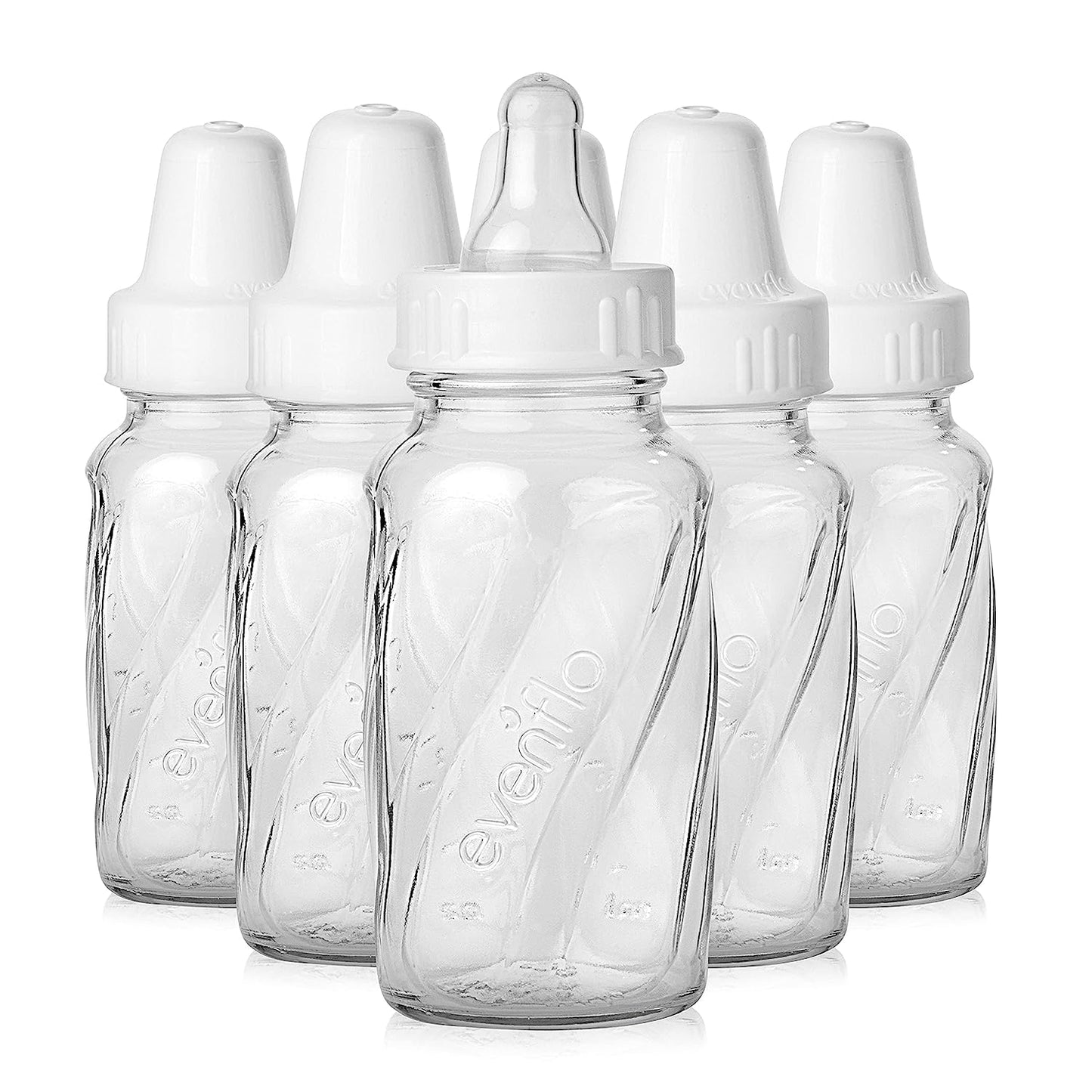 Evenflo Glass Twist Bottles - 4 Oz (6 pack)