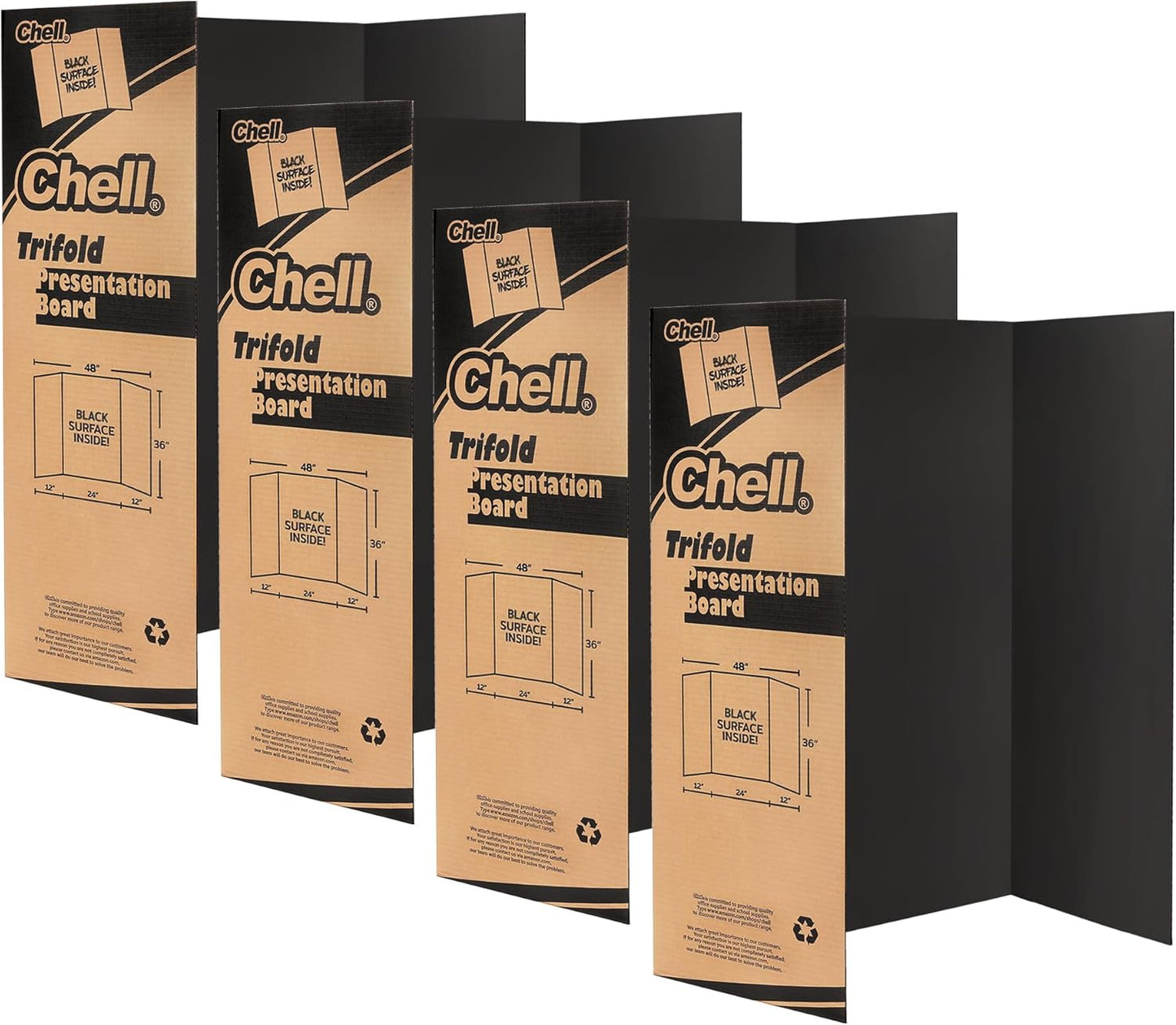 Chell 36x48 Large Trifold Poster Board for Presentations