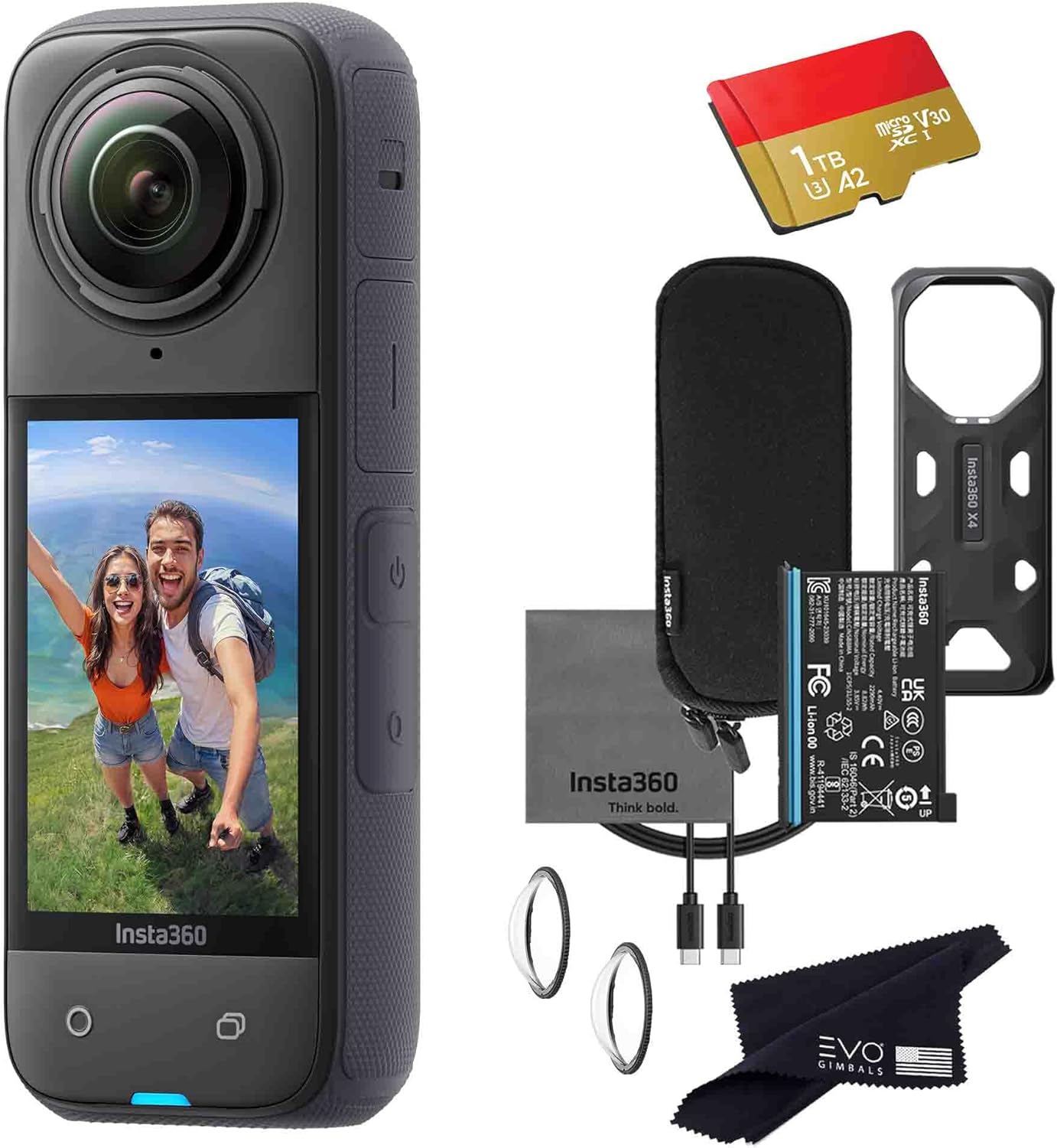 Insta360 X4 8K 360 Waterproof Action Camera with Touch Screen