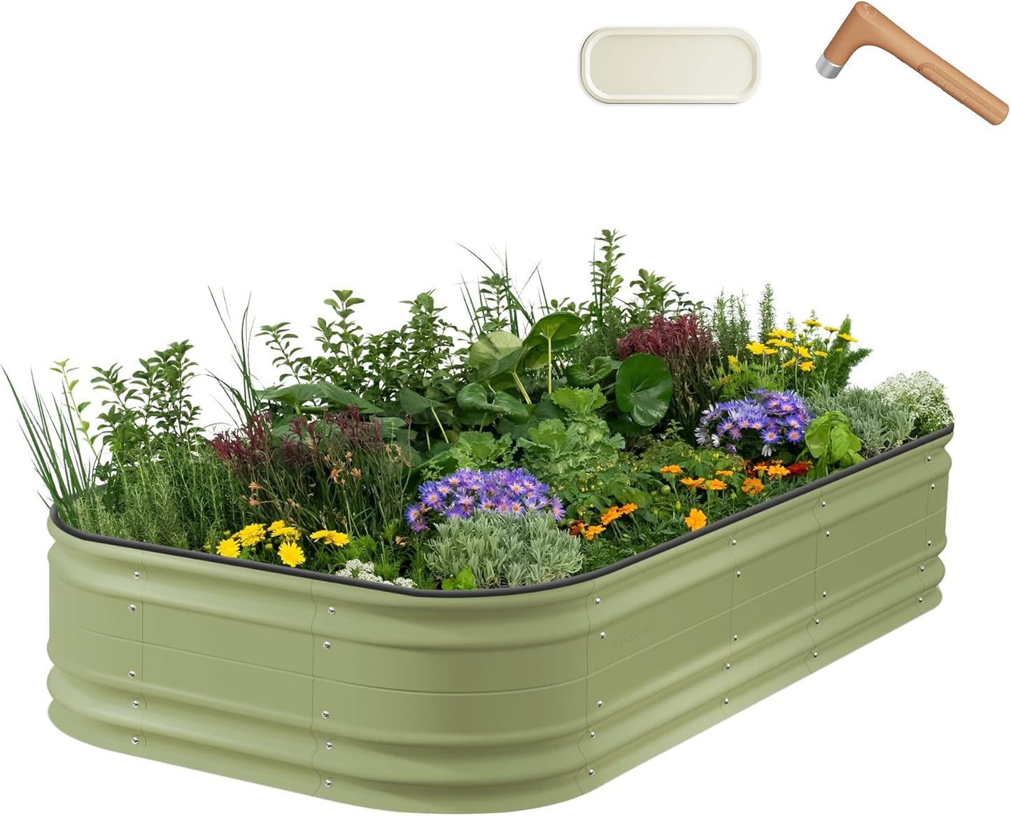 Vego Garden 10 in 1 Modular Raised Garden Bed Kit for Plants