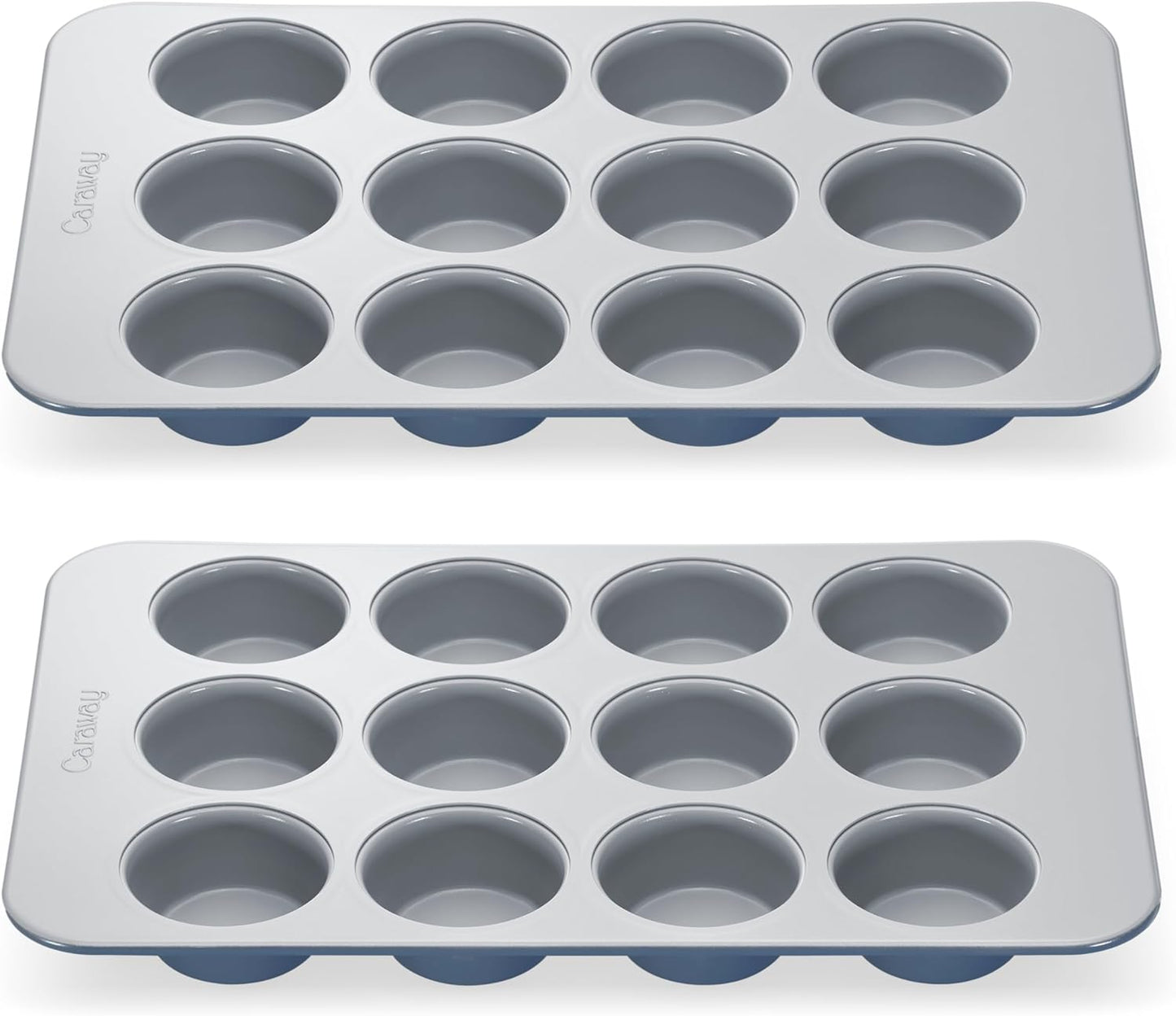 Caraway Non-Stick Ceramic 12-Cup Muffin Pan Duo for Baking