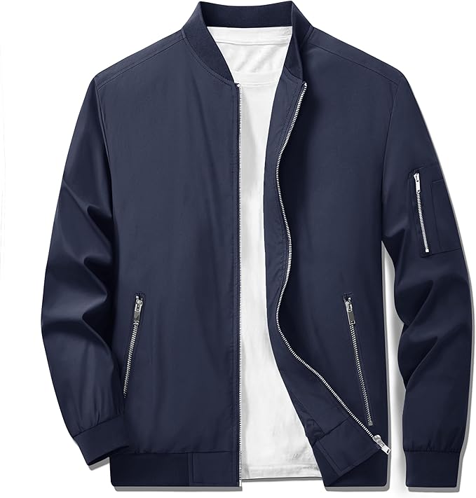 TACVASEN Men's Lightweight Jacket for Casual Spring and Fall Wear
