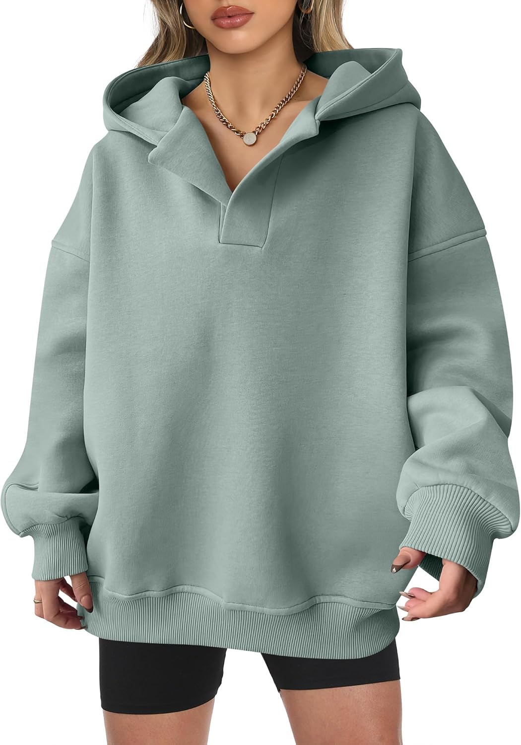 Oversized Hoodies for Women - Trendy V Neck Sweatshirts