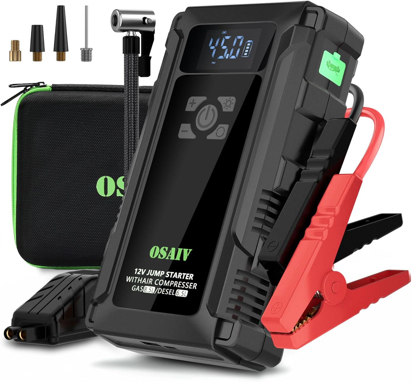 Jump Starter with Air Compressor: 3000A Power for Emergencies