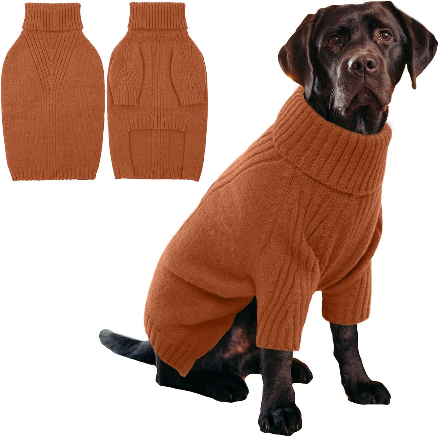 XXXL Dog Sweater for Large Dogs - Cozy Turtleneck Pullover