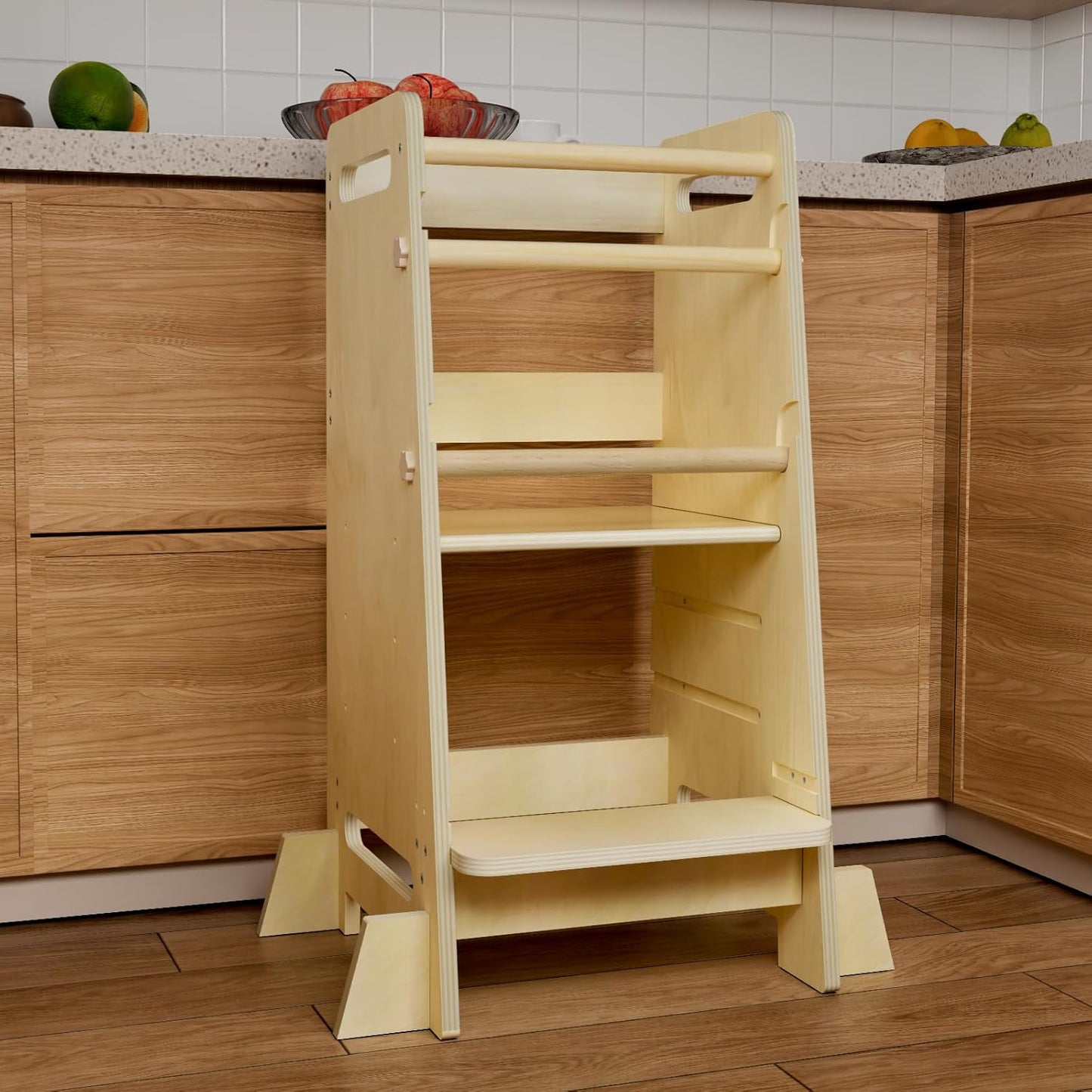 Kitchen Step Stool for Toddlers - Adjustable Height Learning Tower