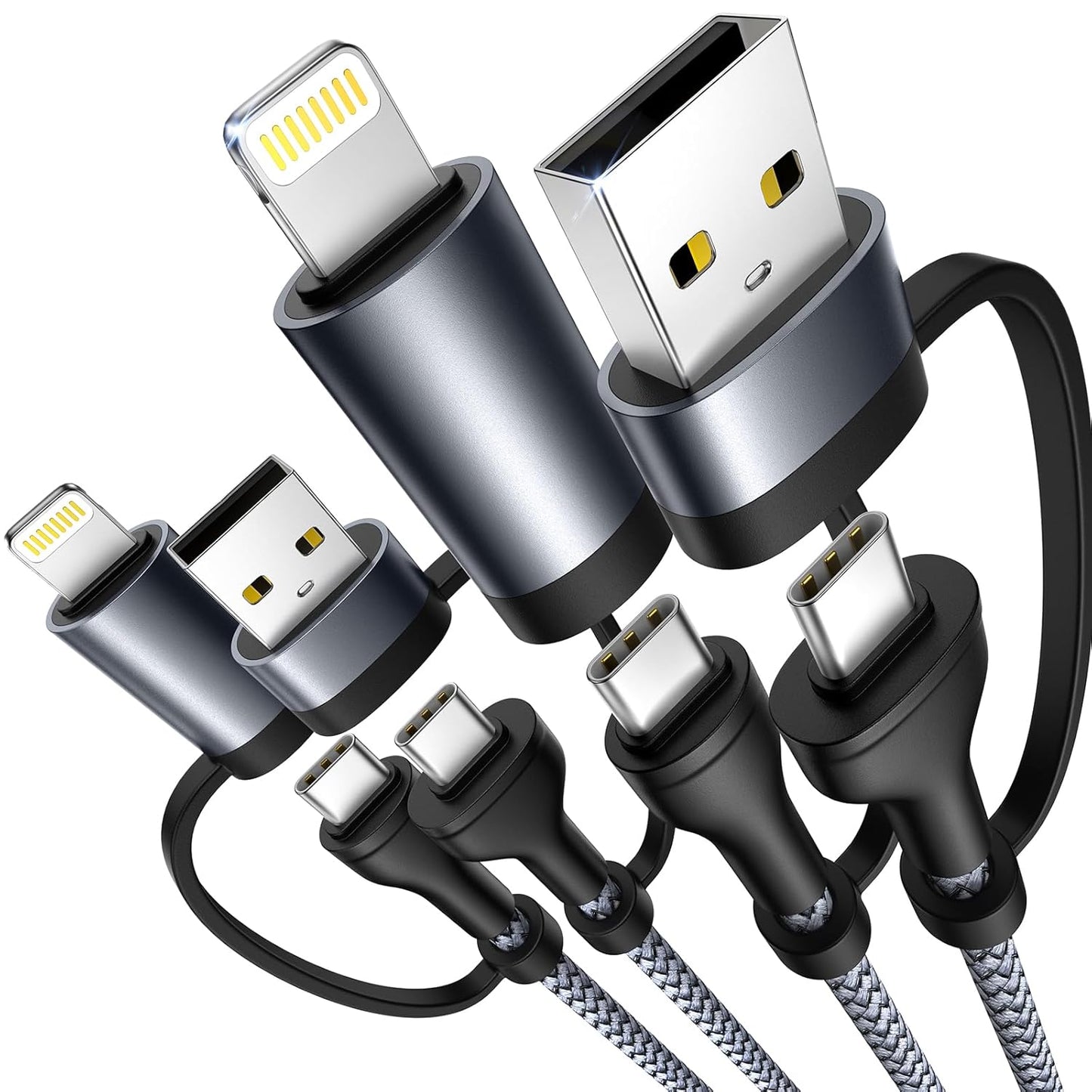 Fast Charge 4-in-1 MFi Lightning Cable Duo