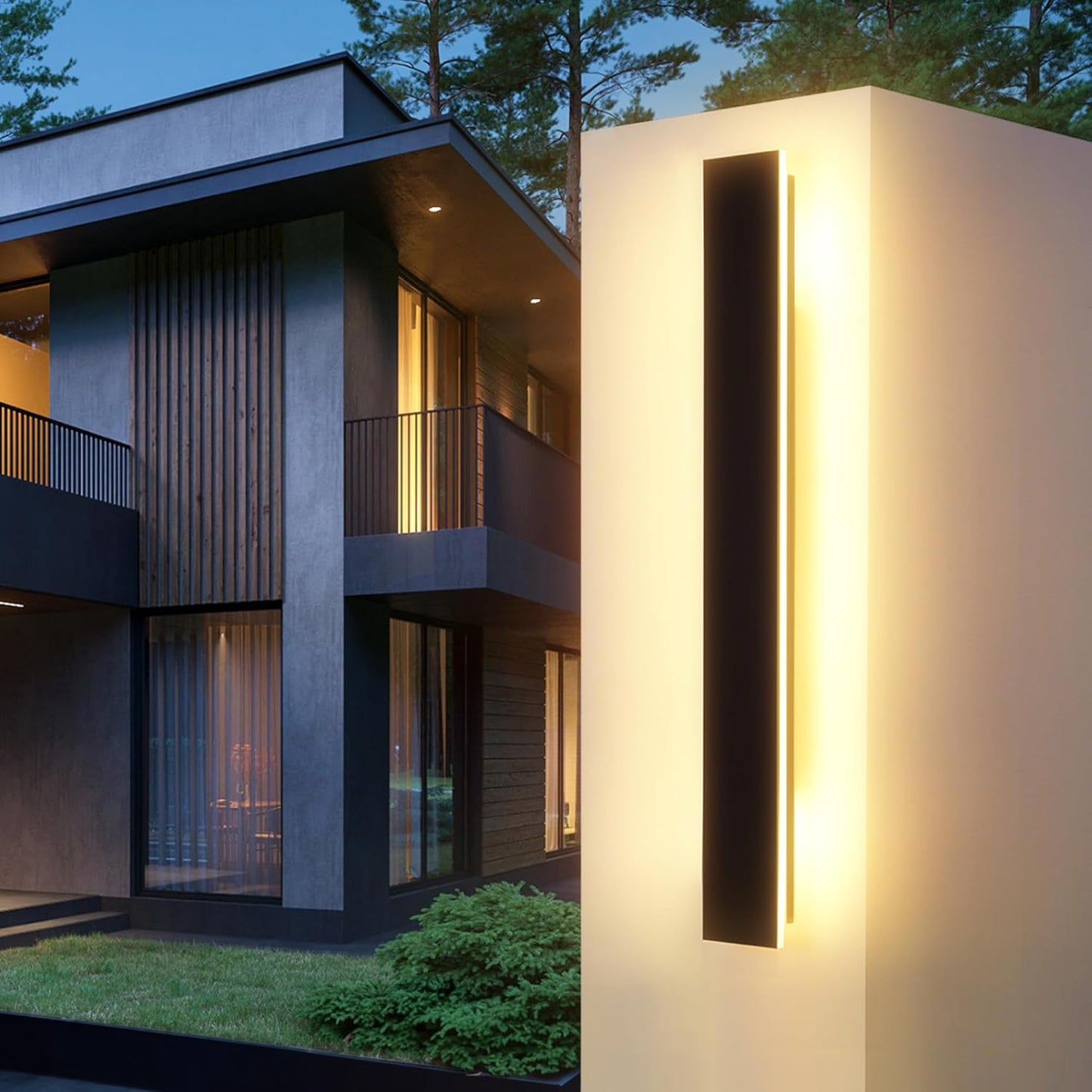 Outdoor Wall Light LED Long Sconce 31.5in Waterproof Modern