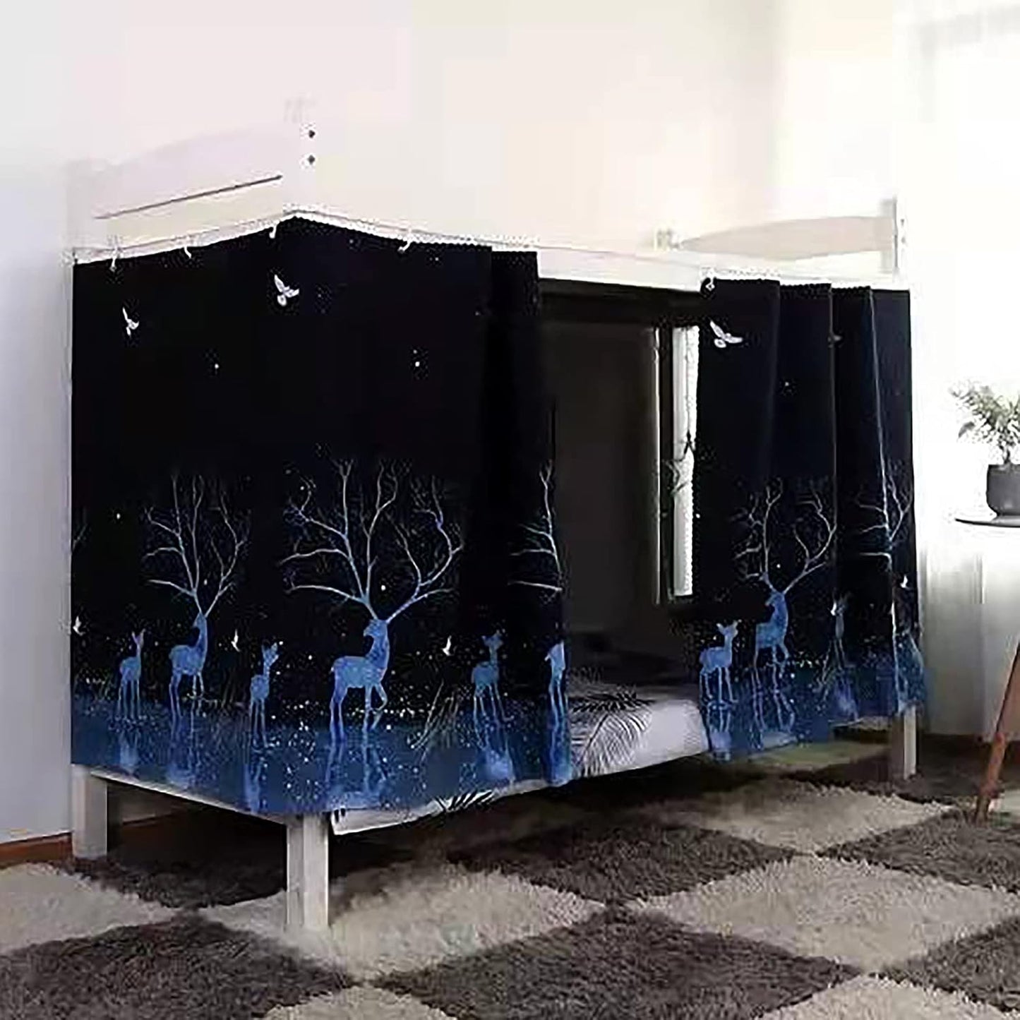 Beisto Dorm Bunk Bed Curtain - Privacy & Blackout Canopy