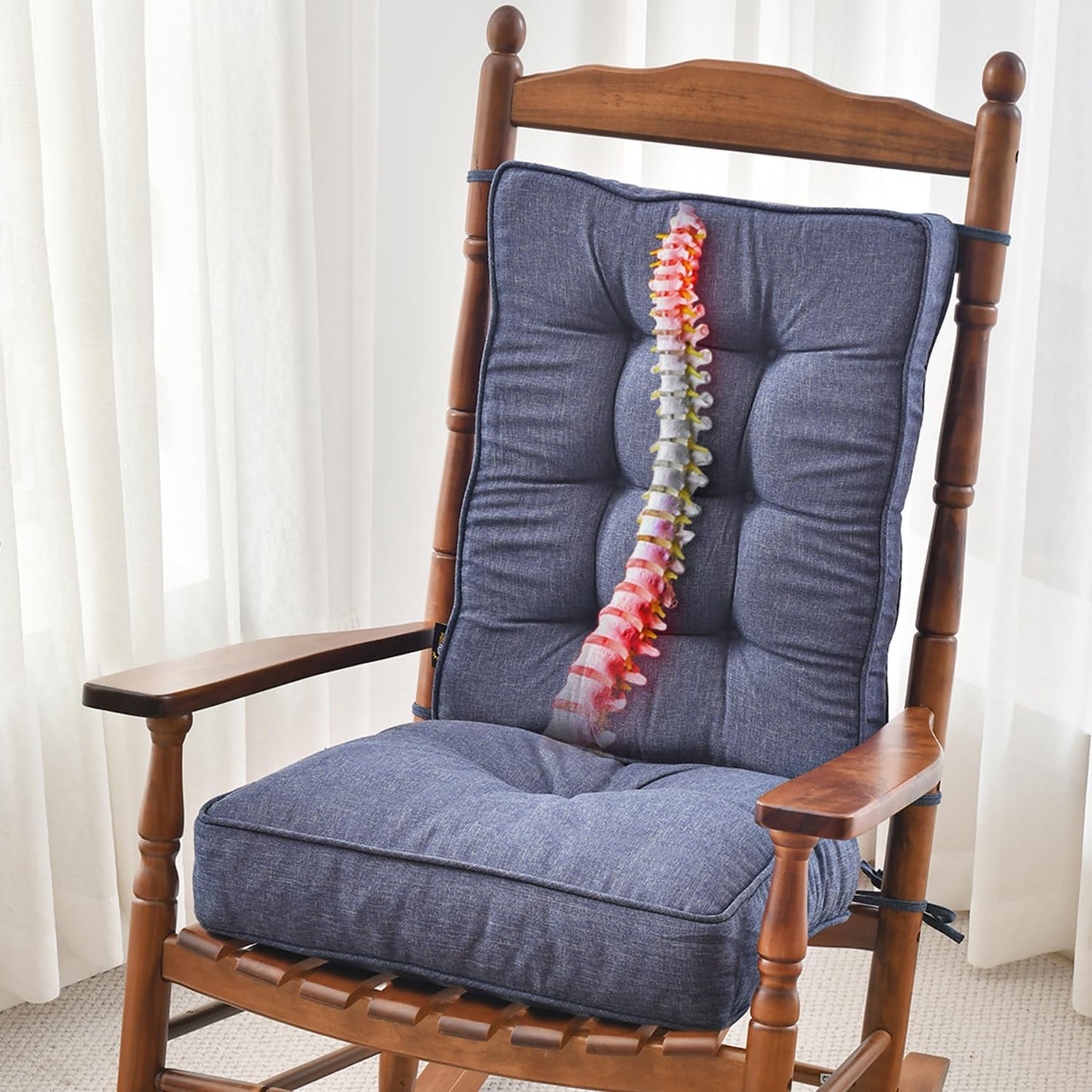 SUNROX Memory Foam Rocking Chair Cushion Set for Comfort