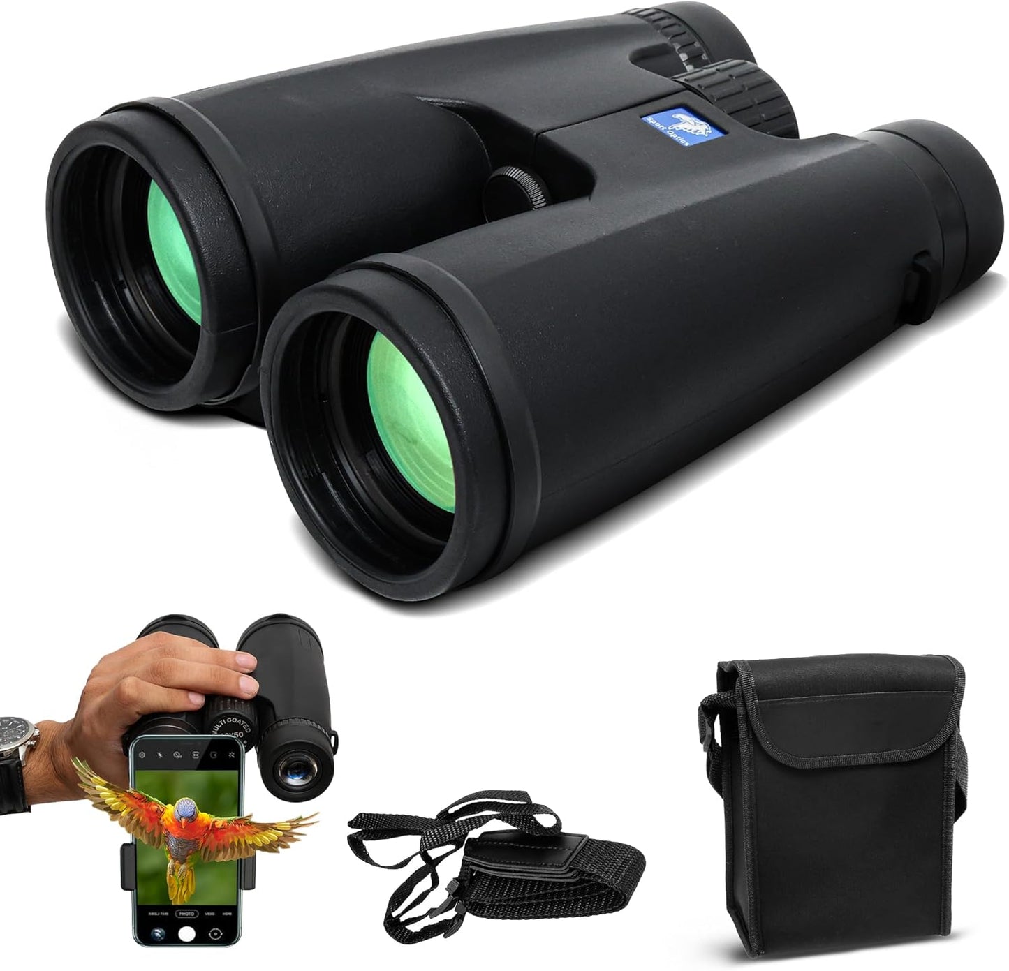 12X50 HD High Powered Binoculars for Adults - Lightweight & Waterproof