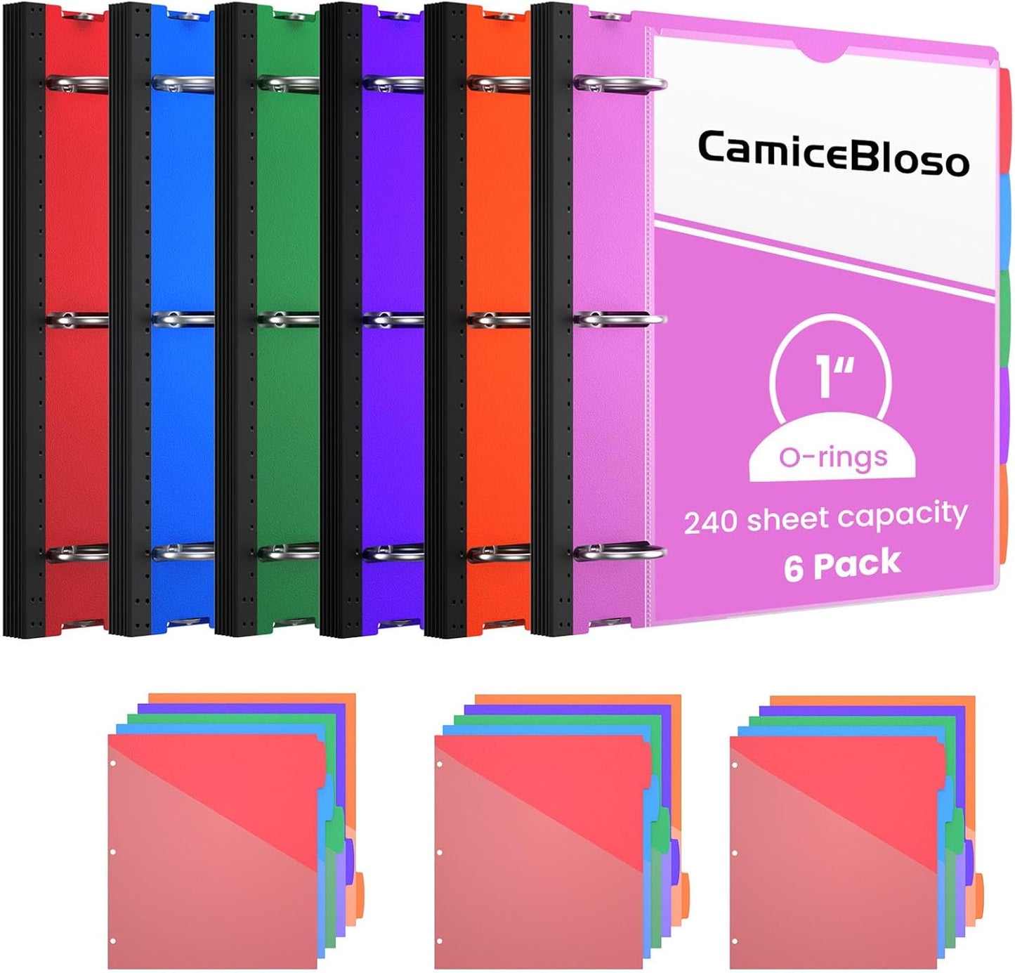Telescoping 3 Ring Binder 1 Inch for School and Office Use