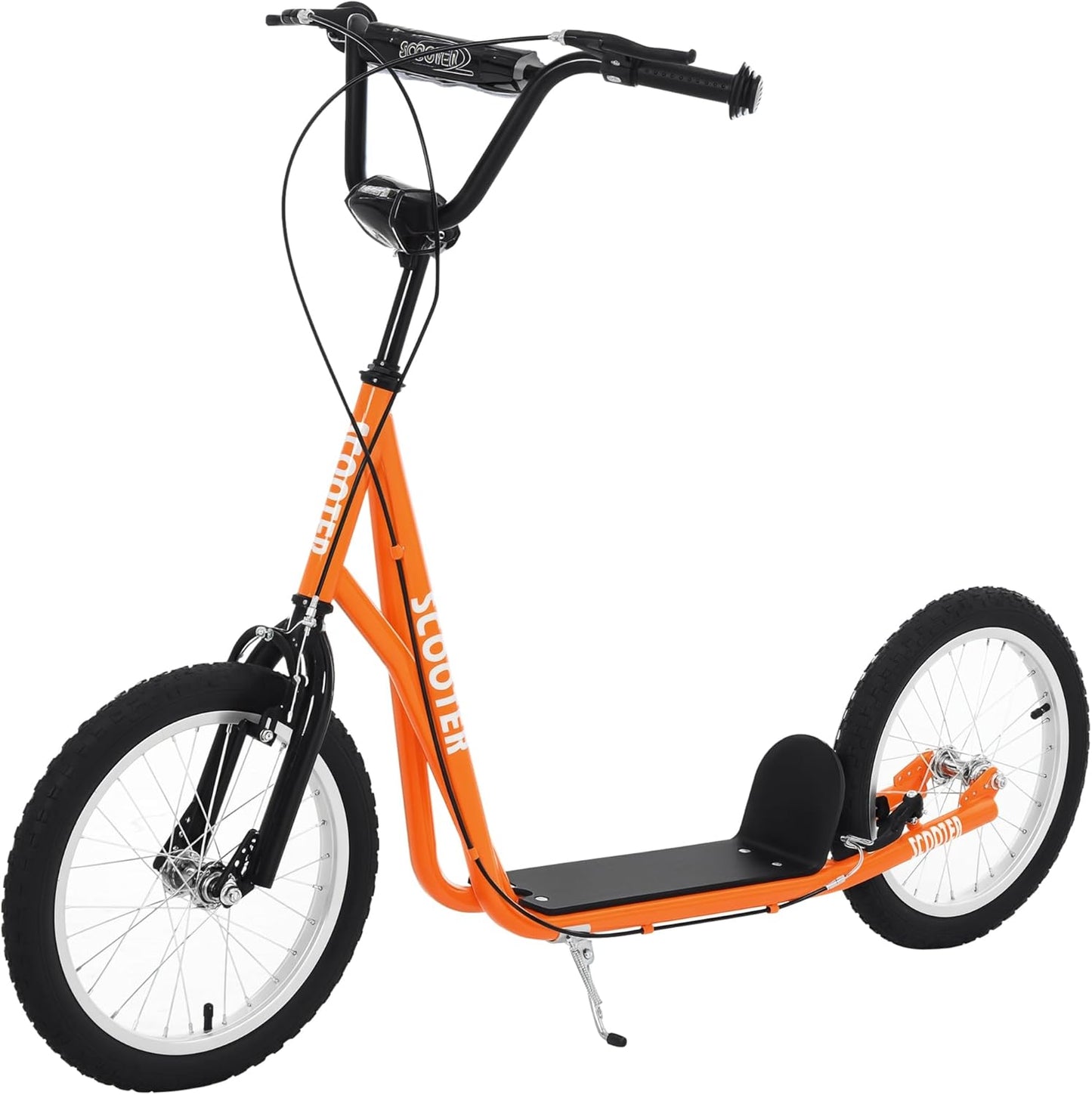 Aosom Youth Scooter Kick Scooter for Kids with Adjustable Handlebar