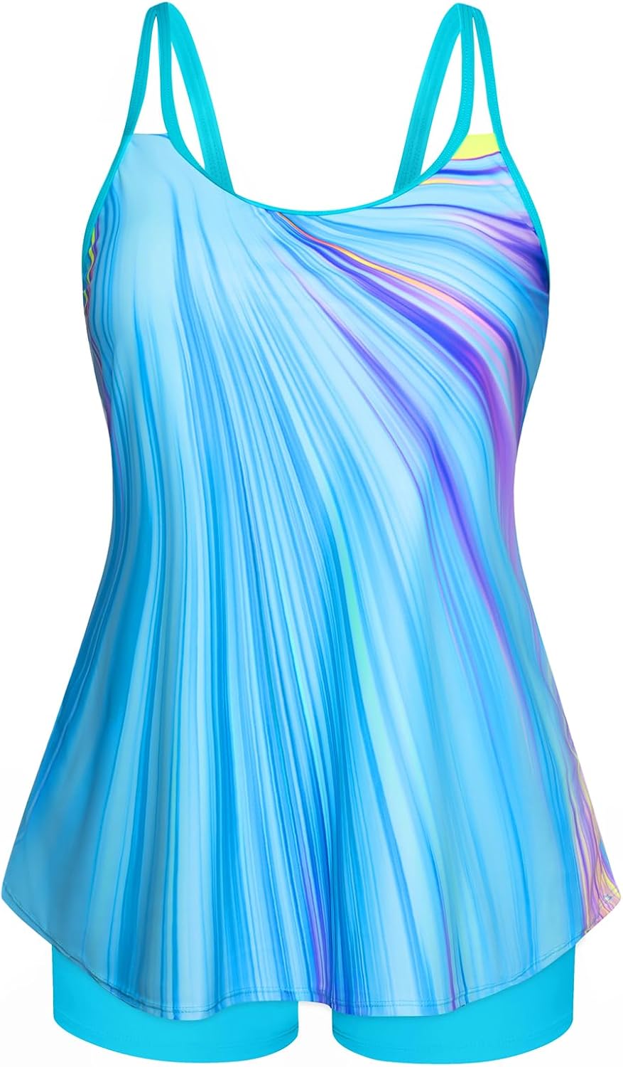 Hanna Nikole Womens Plus Size Tankini Swimsuit for Comfort