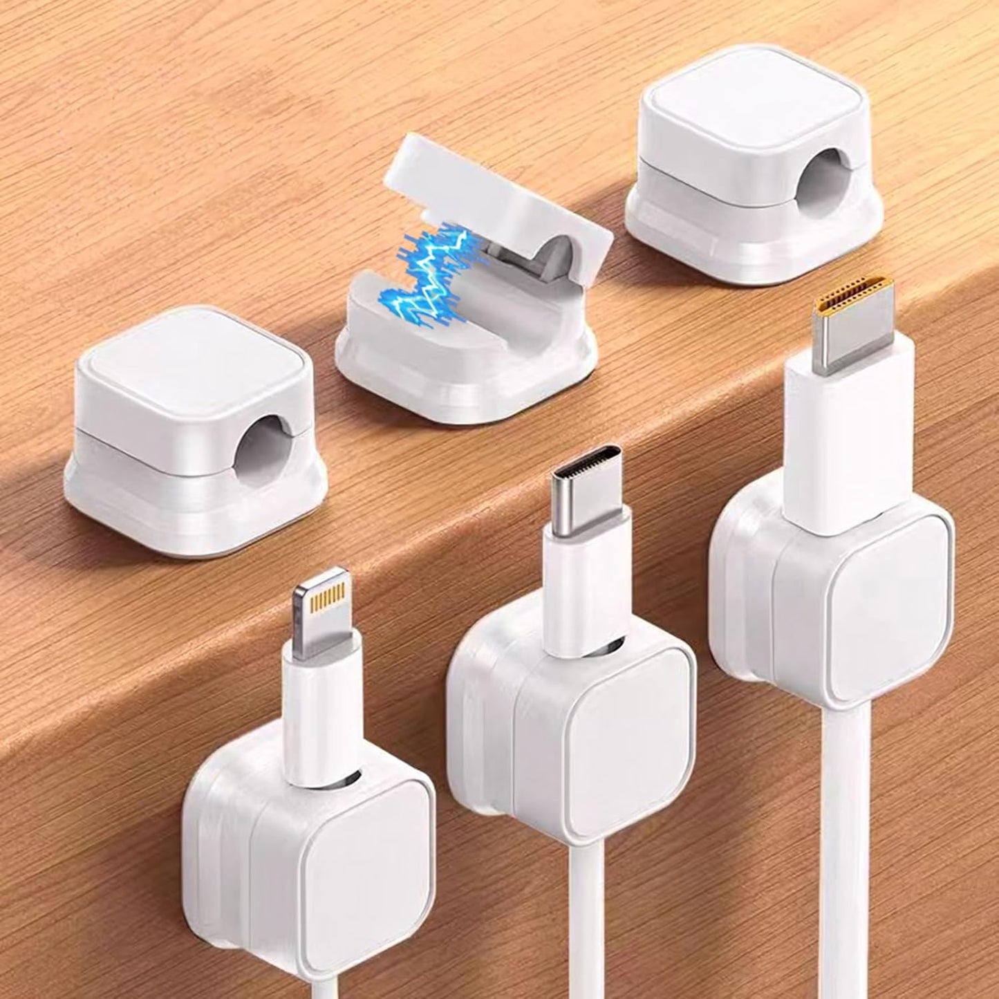 Magnetic Cable Clip Organizer Set - Tidy Cables Anywhere!