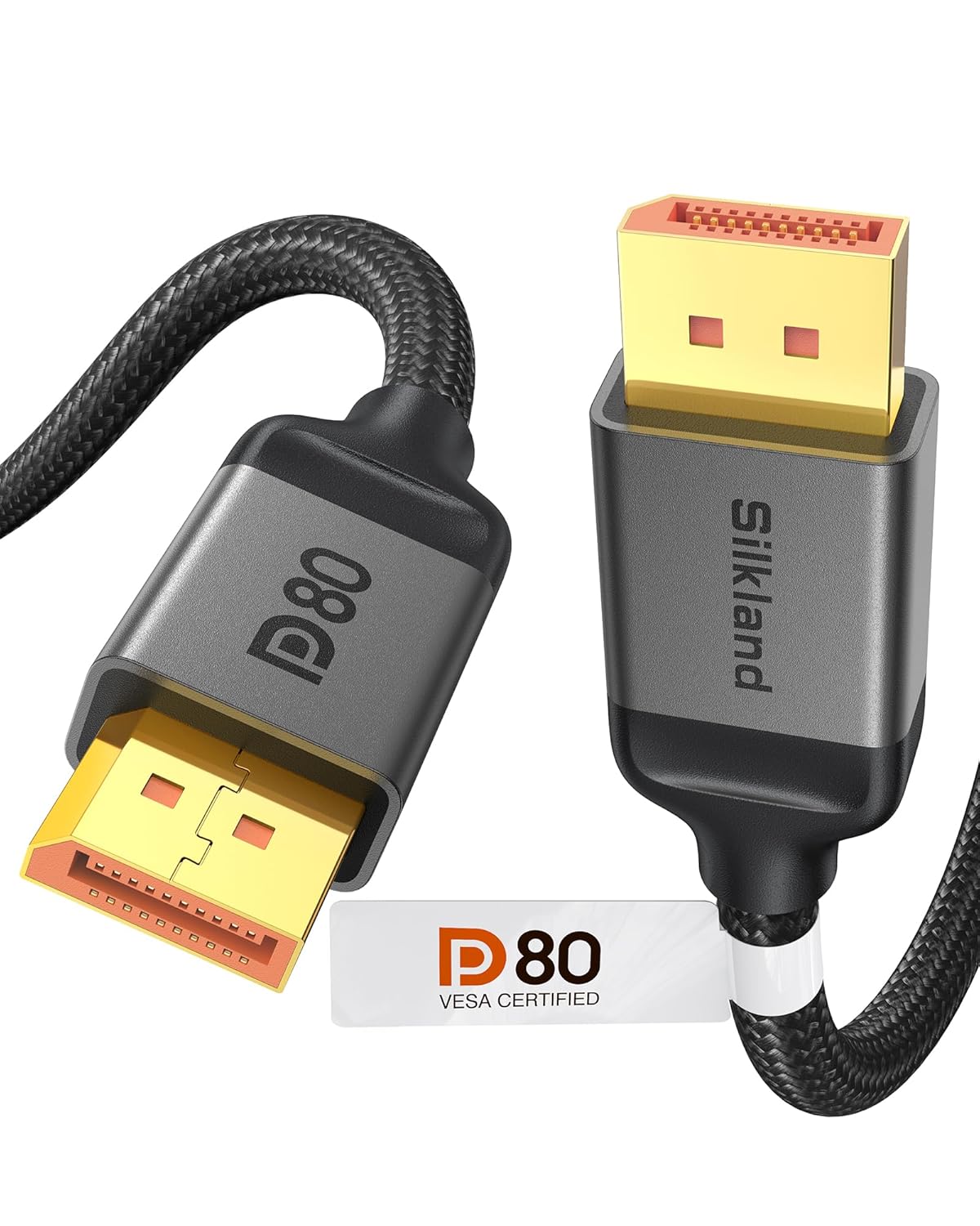 Silkland 80Gbps DisplayPort Cable 2.1: Unleash 8K@240Hz Gaming