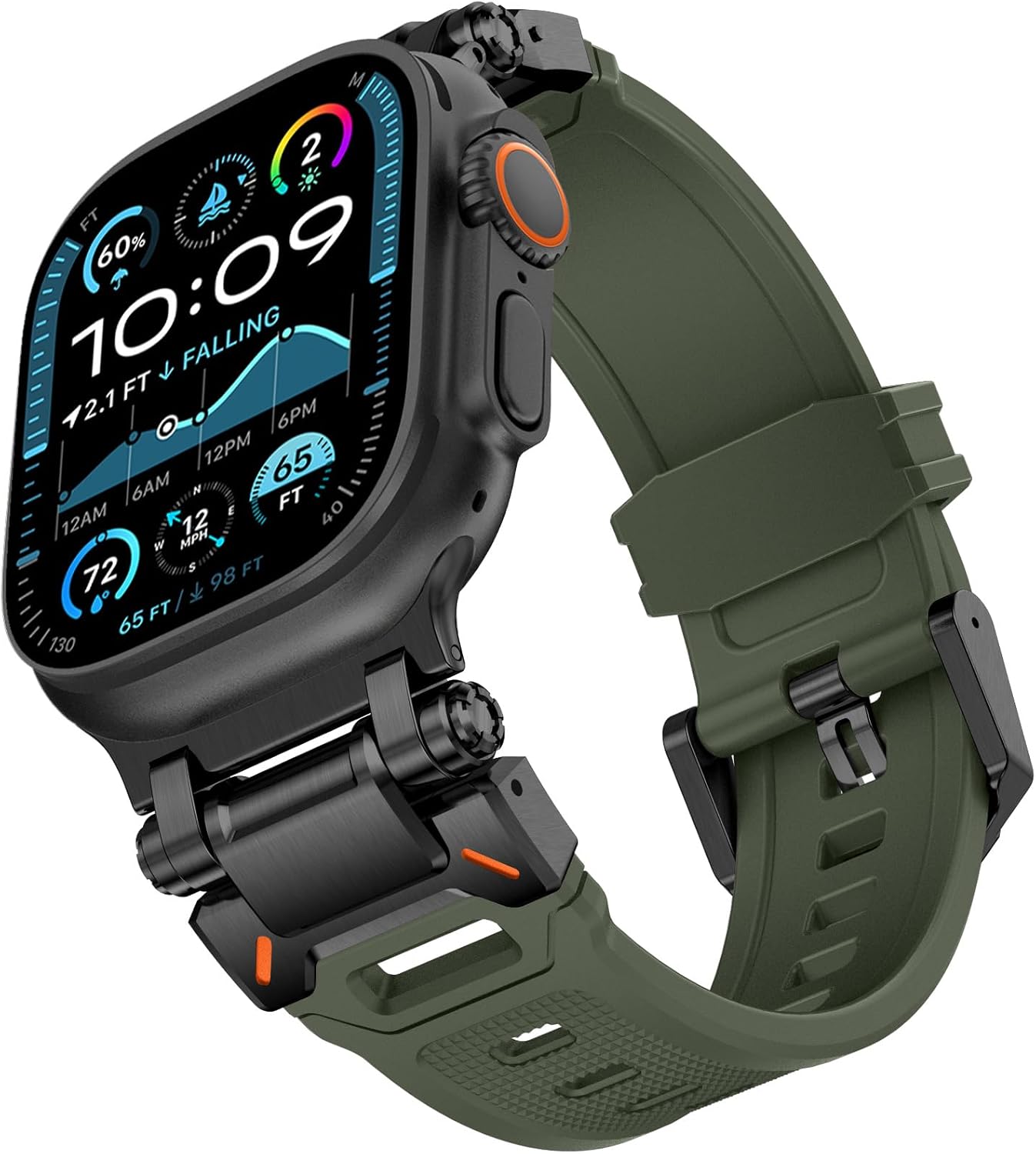 KADES Ultra Durable Metal Connector Band for Apple Watch - Rugged Sport Replacement