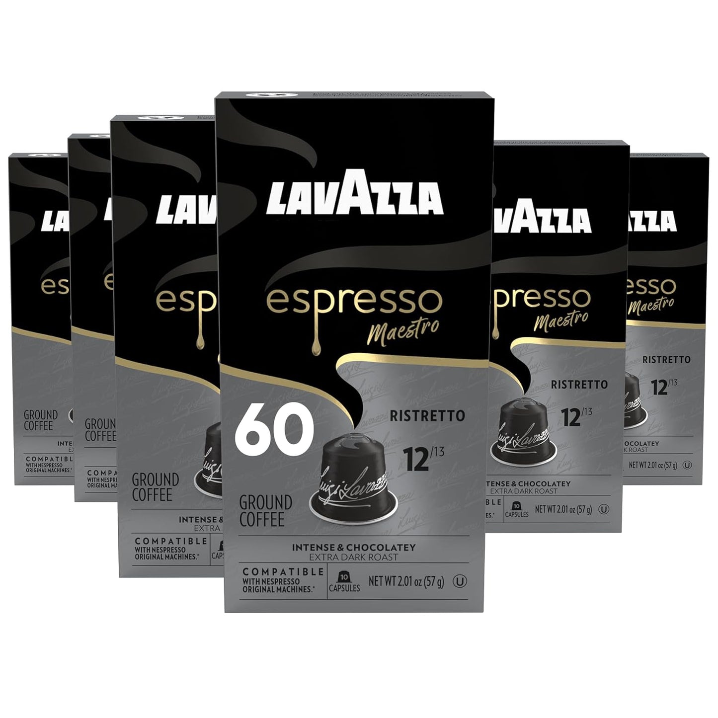 Lavazza Ristretto Dark Roast Coffee Capsules for Nespresso Machines