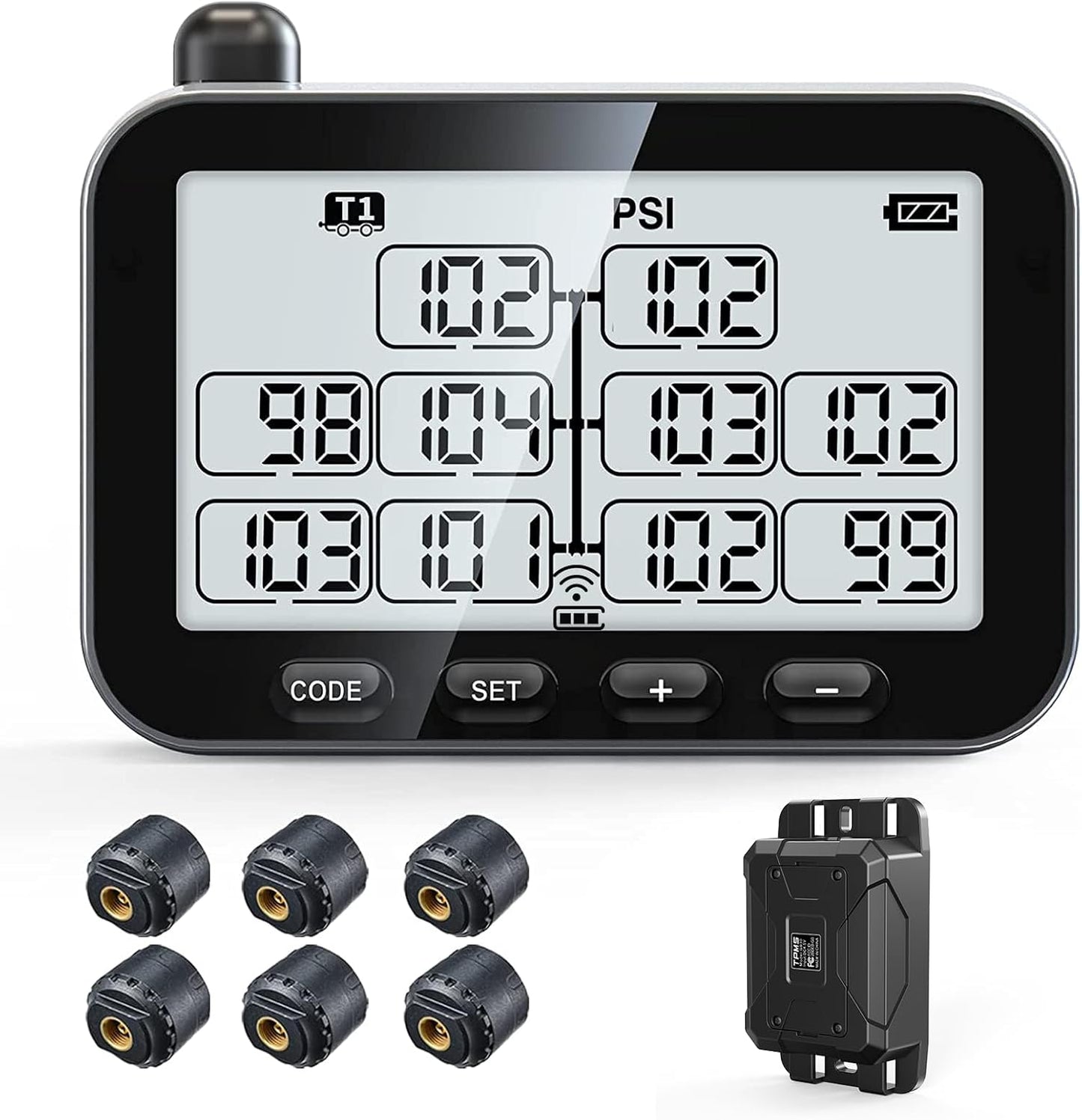 GUTA Trailer Tire Pressure Monitoring System with 6 Sensors