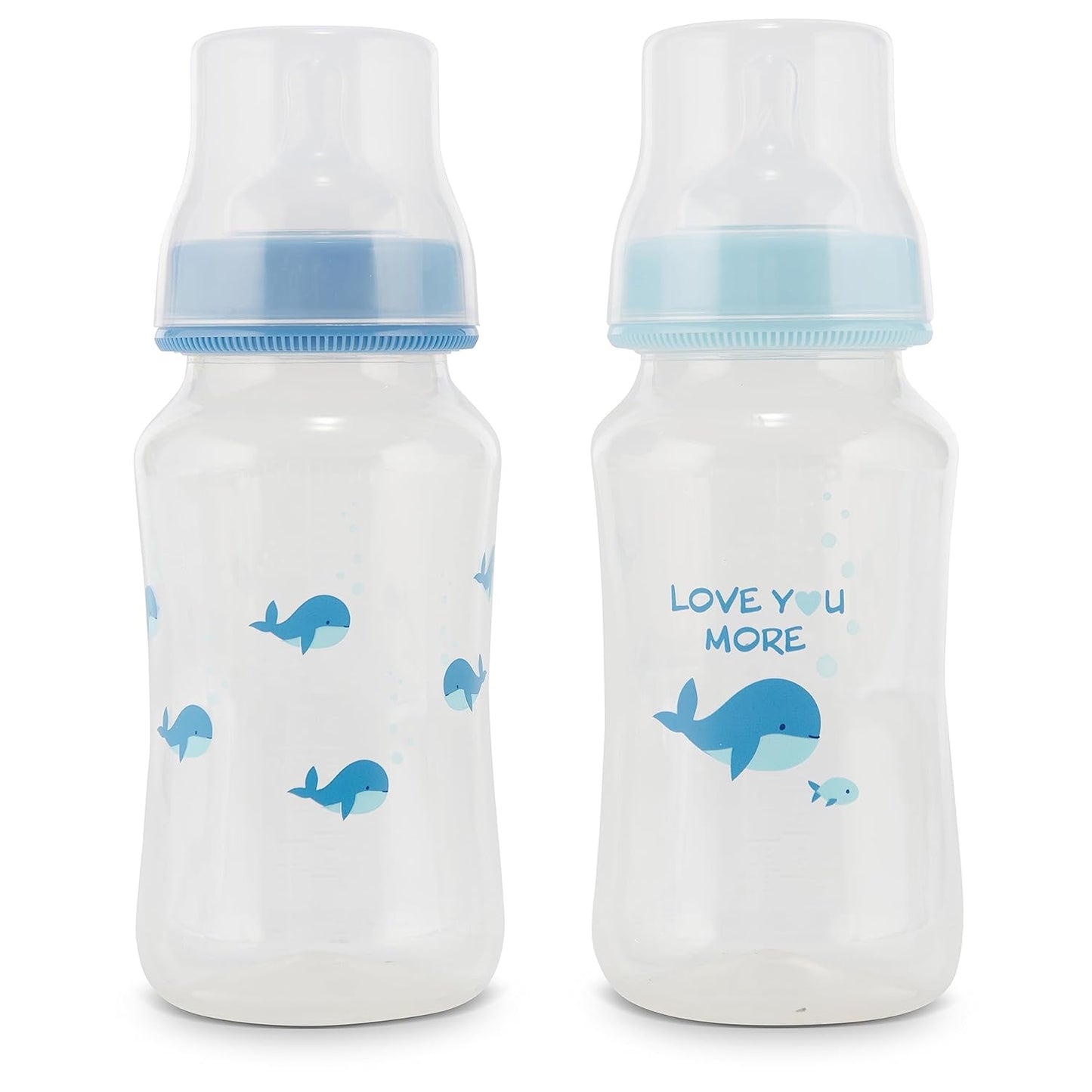 Cudlie 11oz Baby Bottles 2-Pack - BPA-Free Clear Cover