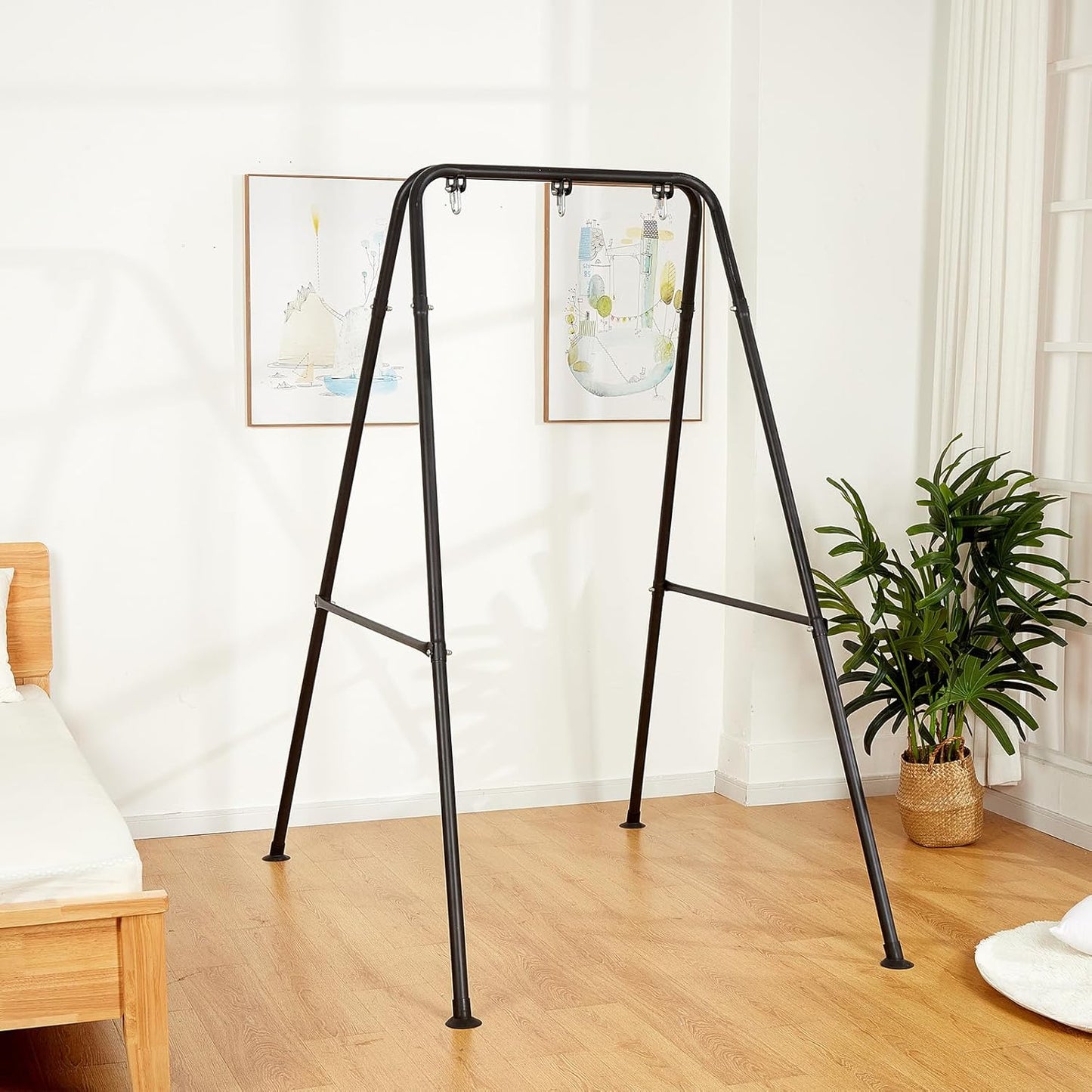 Heavy Duty Foldable Hammock Chair Stand for Indoor & Outdoor Use