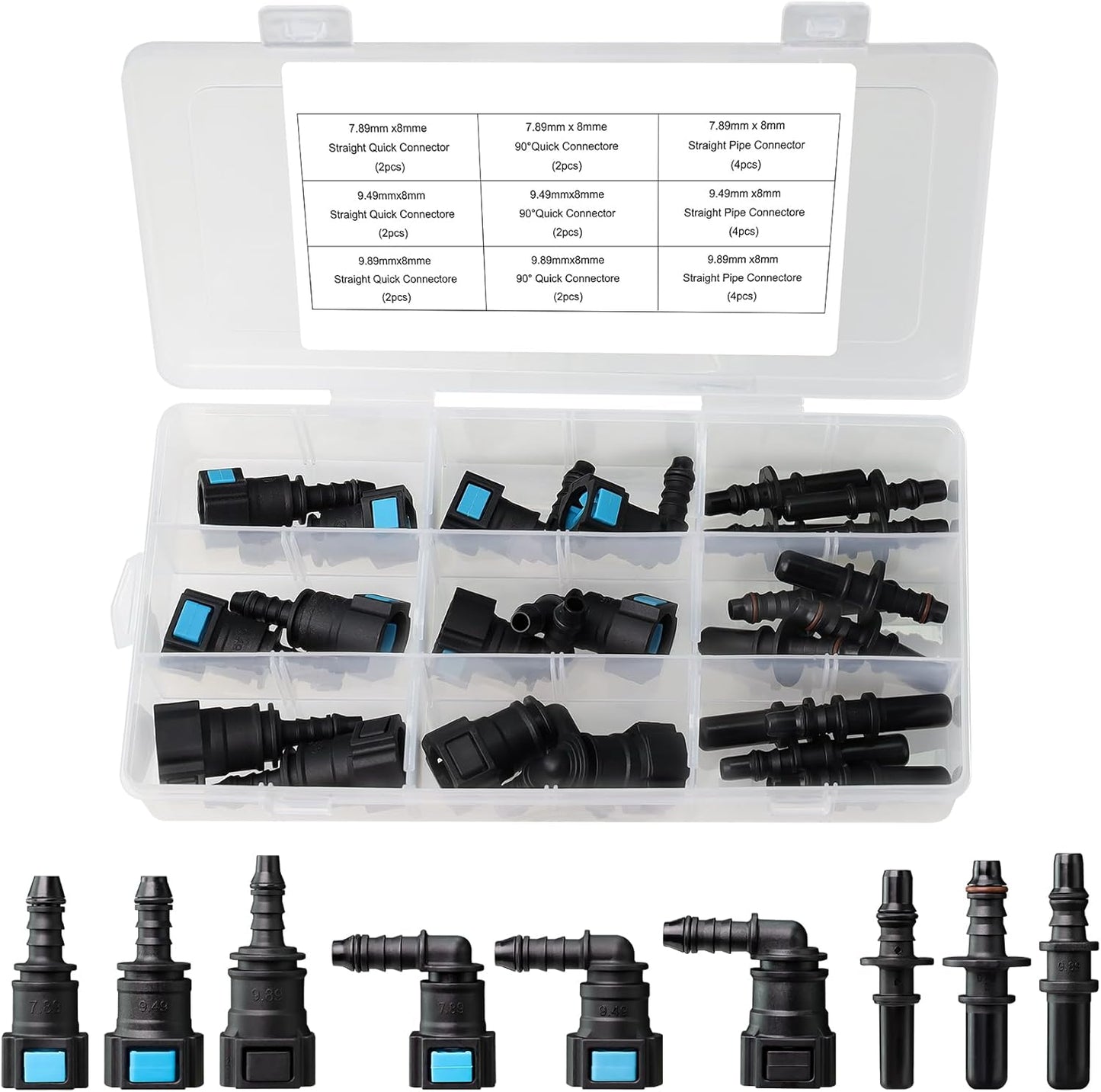 Fuel Line Quick Connect Kit 24PCS for Easy Installation