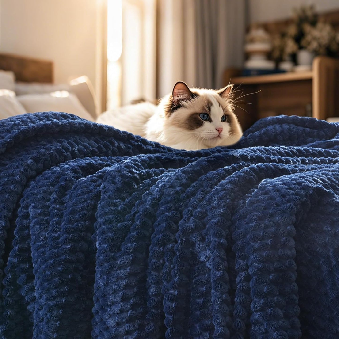 PHF Ultra Soft Flannel Fleece Blanket King Size for Cozy Comfort