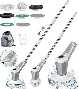 Electric Spin Scrubber with 4500mAh Battery for Home Cleaning