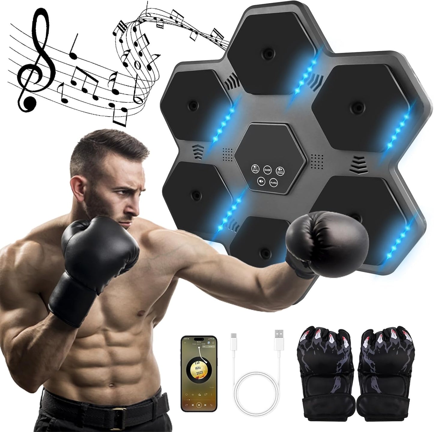 Upgrade Your Workout with Bluetooth Music Punching Machine!