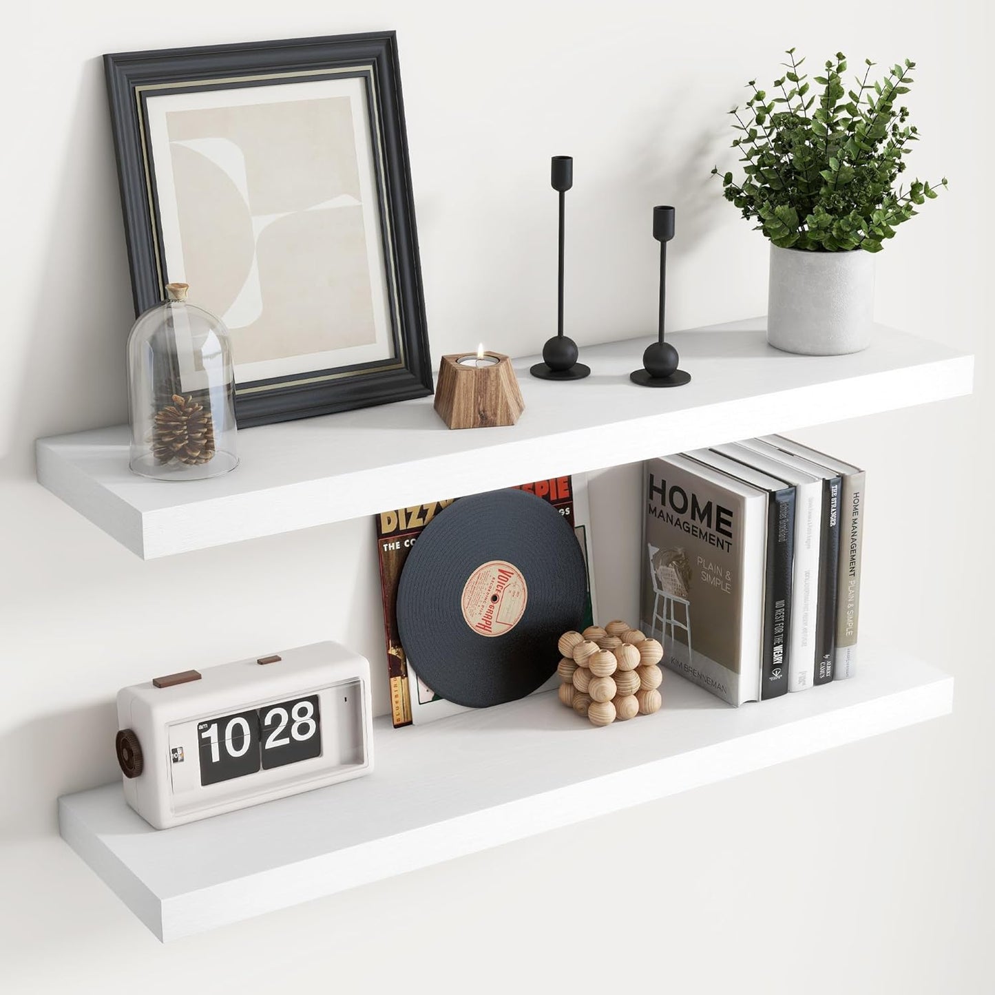 Floating Shelves for Wall with Invisible Brackets for Storage