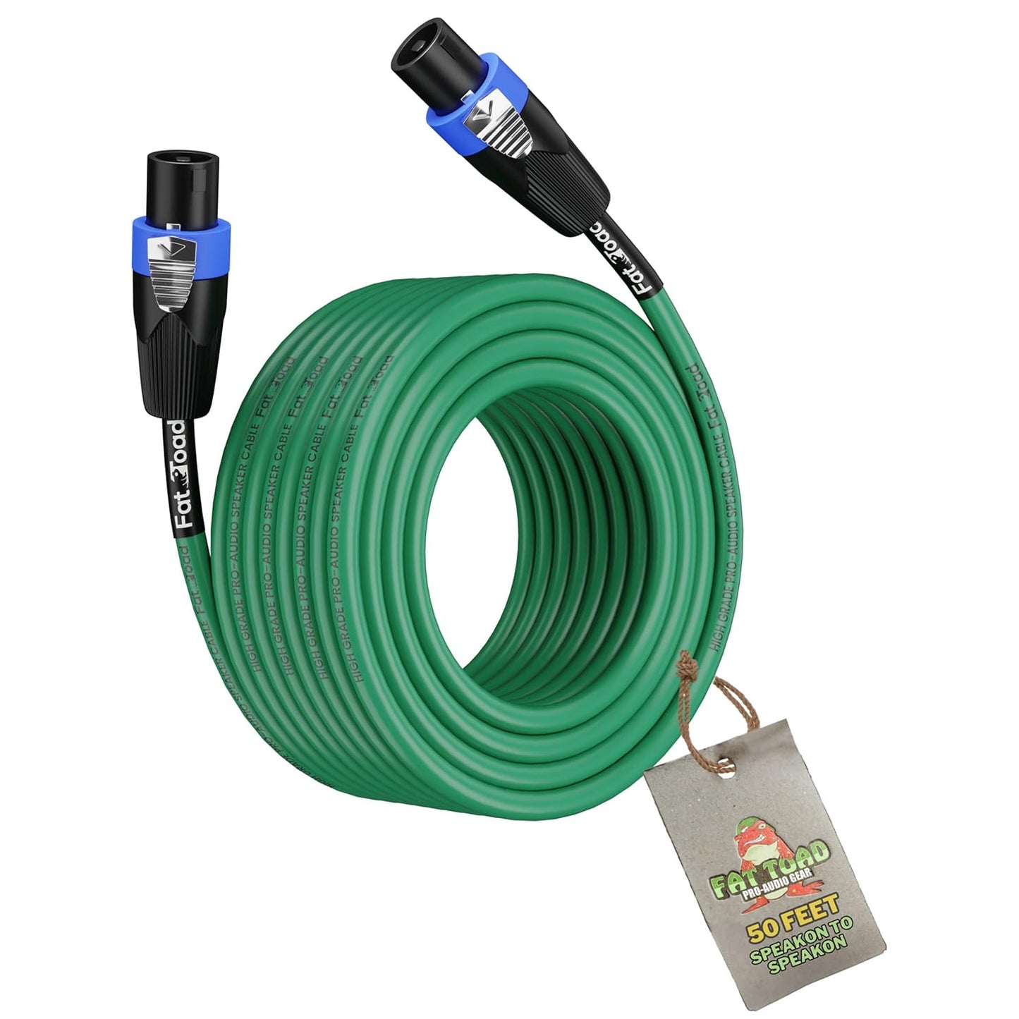 Fat Toad 50ft Speakon to Speakon Cable for DJ and Stage Gear