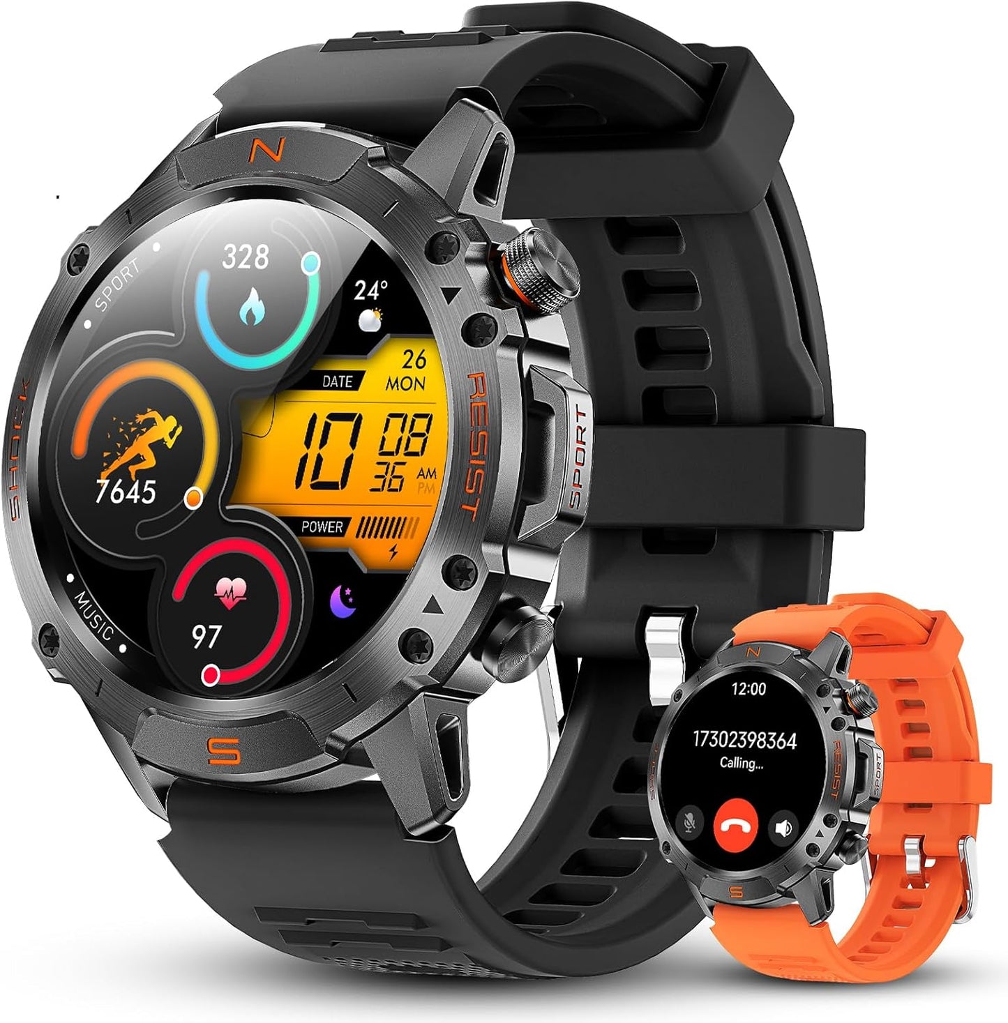 WalkerFit Smart Watch for Men: Rugged, Stylish & Feature-Packed