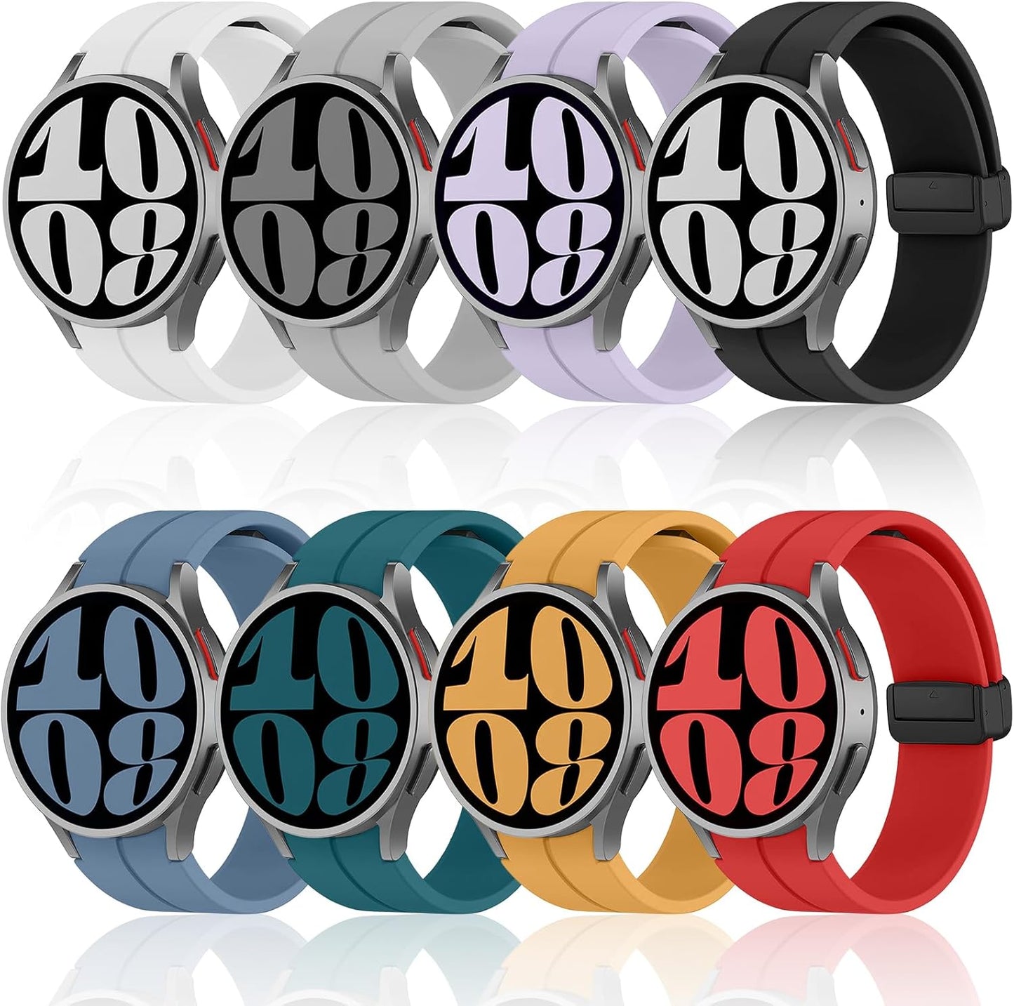 Magnetic Silicone Strap for Samsung Galaxy Watch 5/6/7 - Unisex Fit