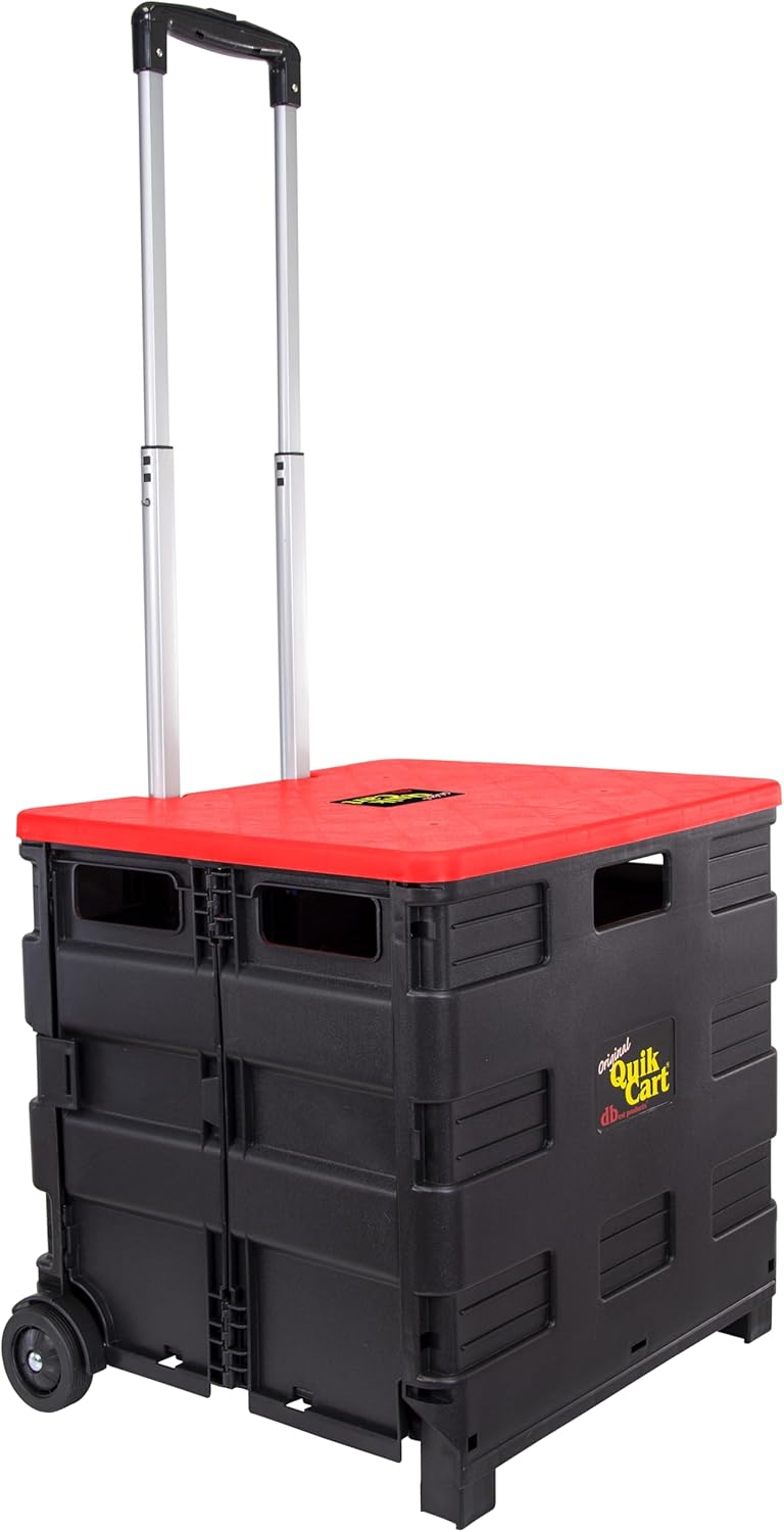 dbest products Quik Cart Collapsible Rolling Crate for Teachers