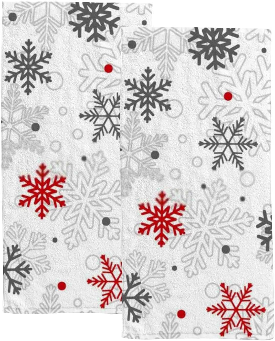 Soft Christmas Hand Towels - Set of 2