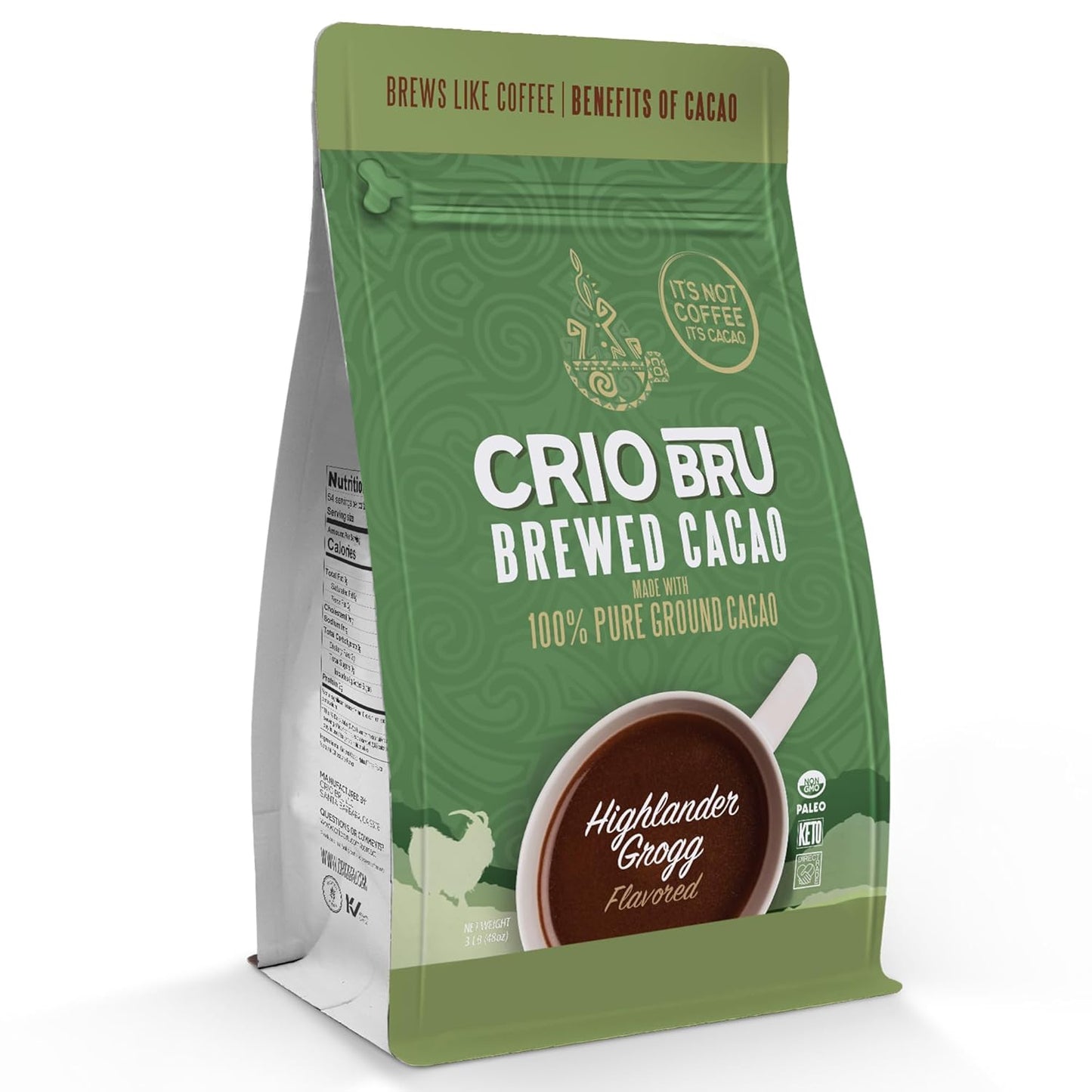 Crio Bru Highlander Grogg Roast: Healthy Brewed Cacao Drink