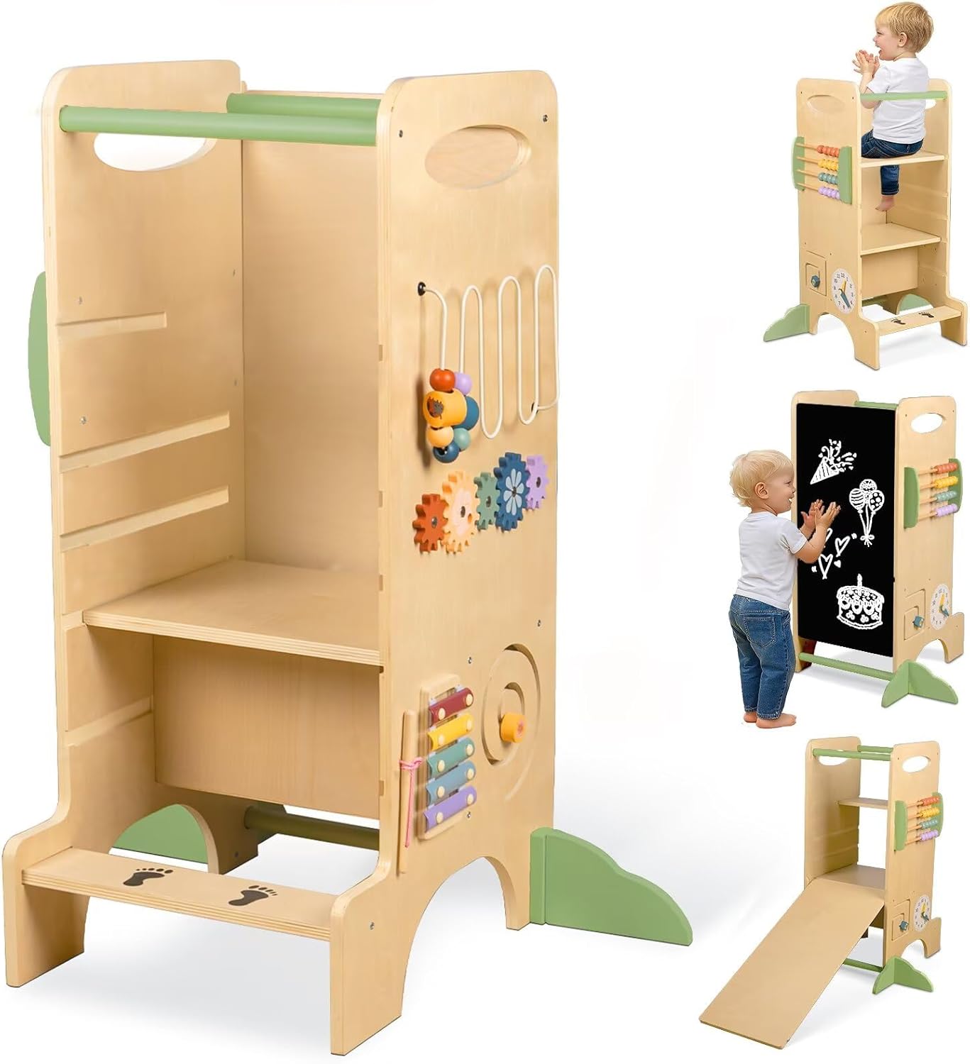 Toddler Tower Kitchen Step Stool for Montessori Learning Fun