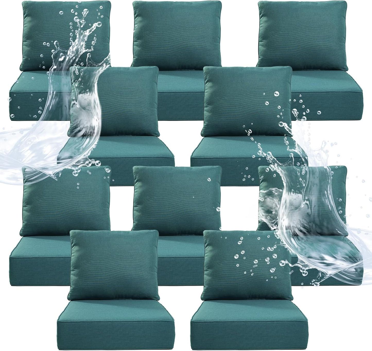 6 Inch Thicker Outdoor Chair Cushion Set for Ultimate Comfort
