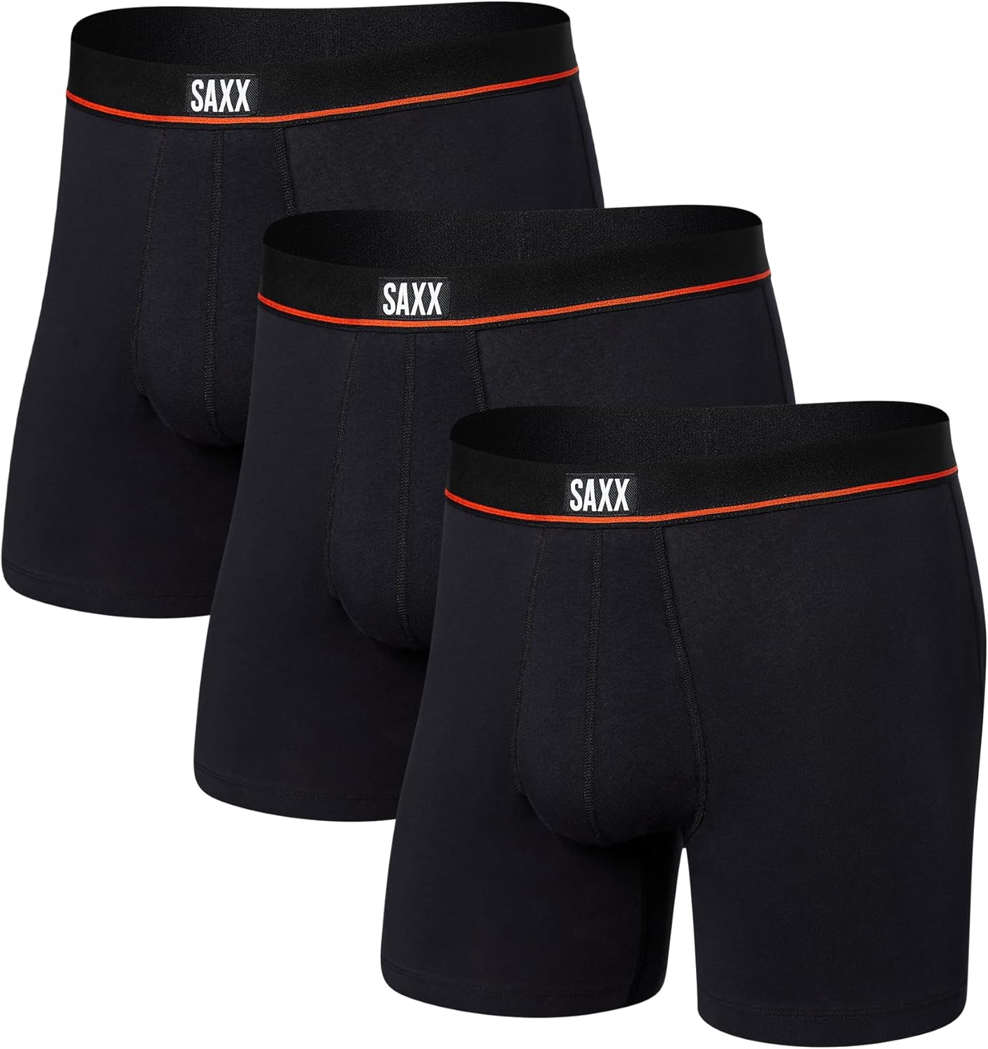 SAXX Men's Underwear Non-Stop Stretch Cotton Boxer Briefs 3Pk