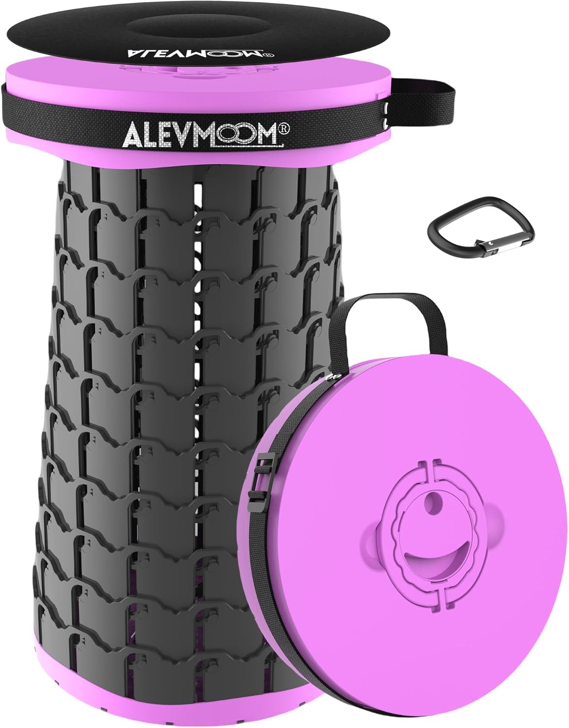 Upgraded XXL Collapsible Stool with Cushion for Outdoor Use