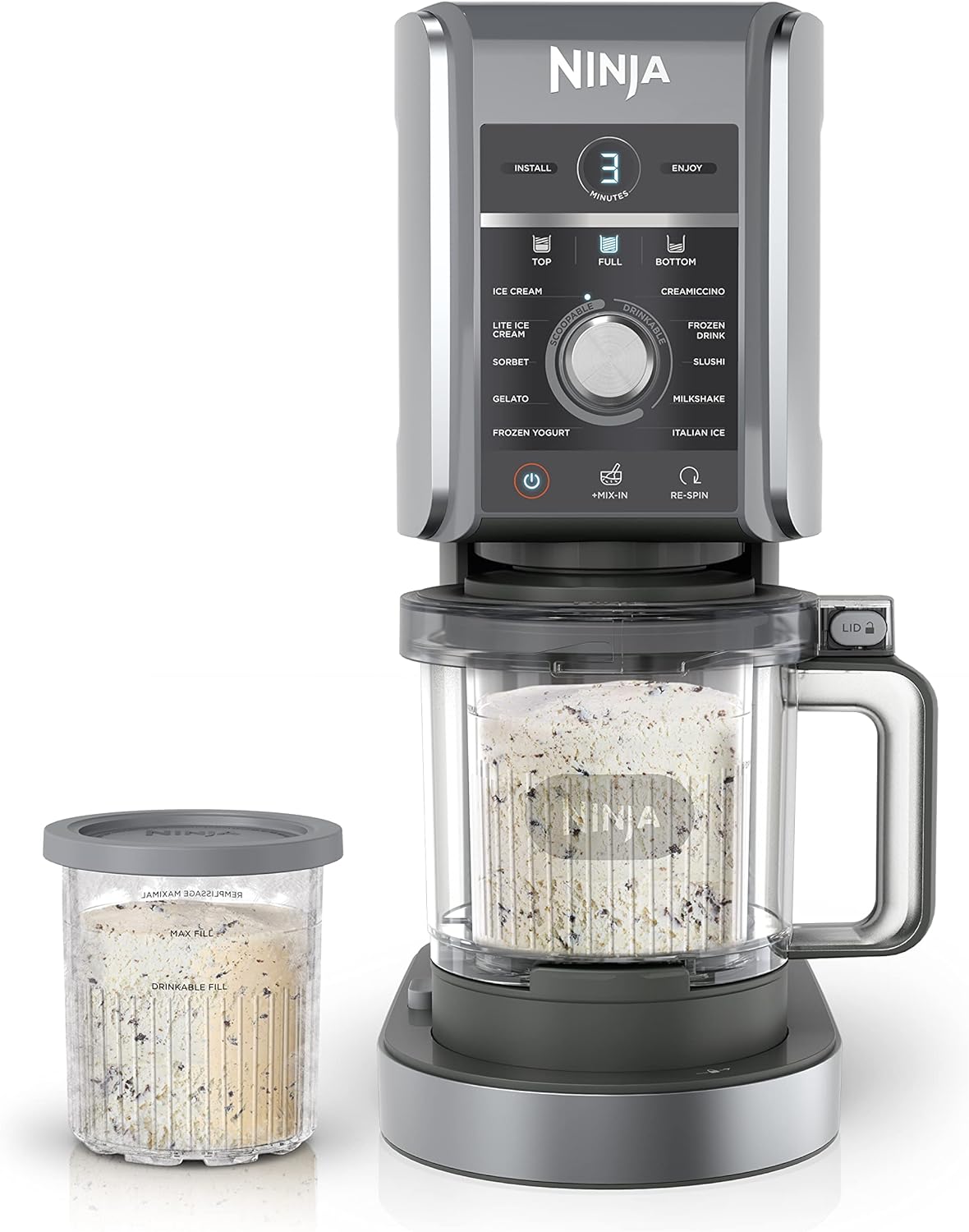 Ninja CREAMi Deluxe 11-in-1 Ice Cream Maker - XL Capacity & 2 Family-Sized Tubs Included!