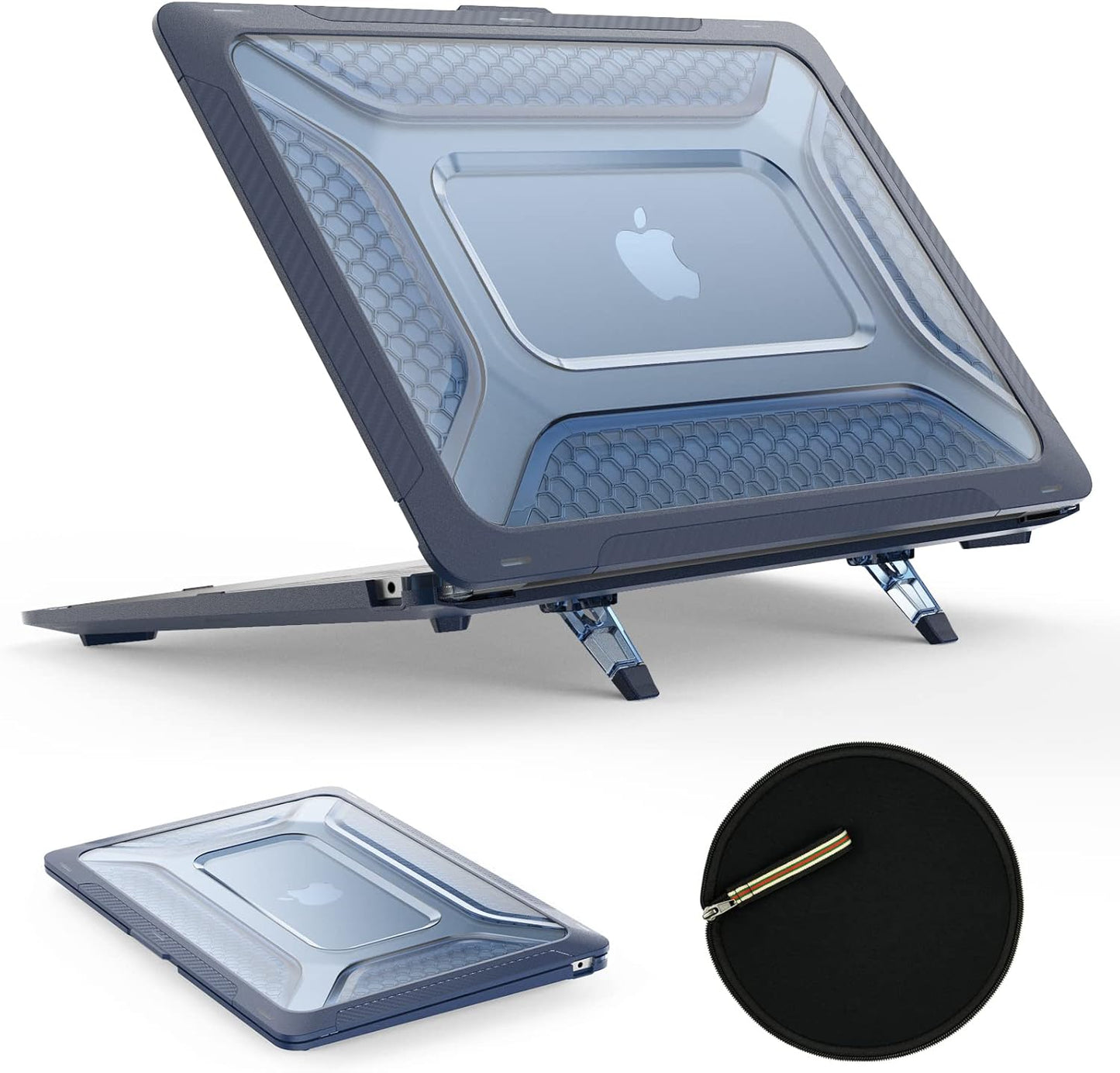 SEYMAC stock Case for MacBook Pro 14 inch with Stand & Bag