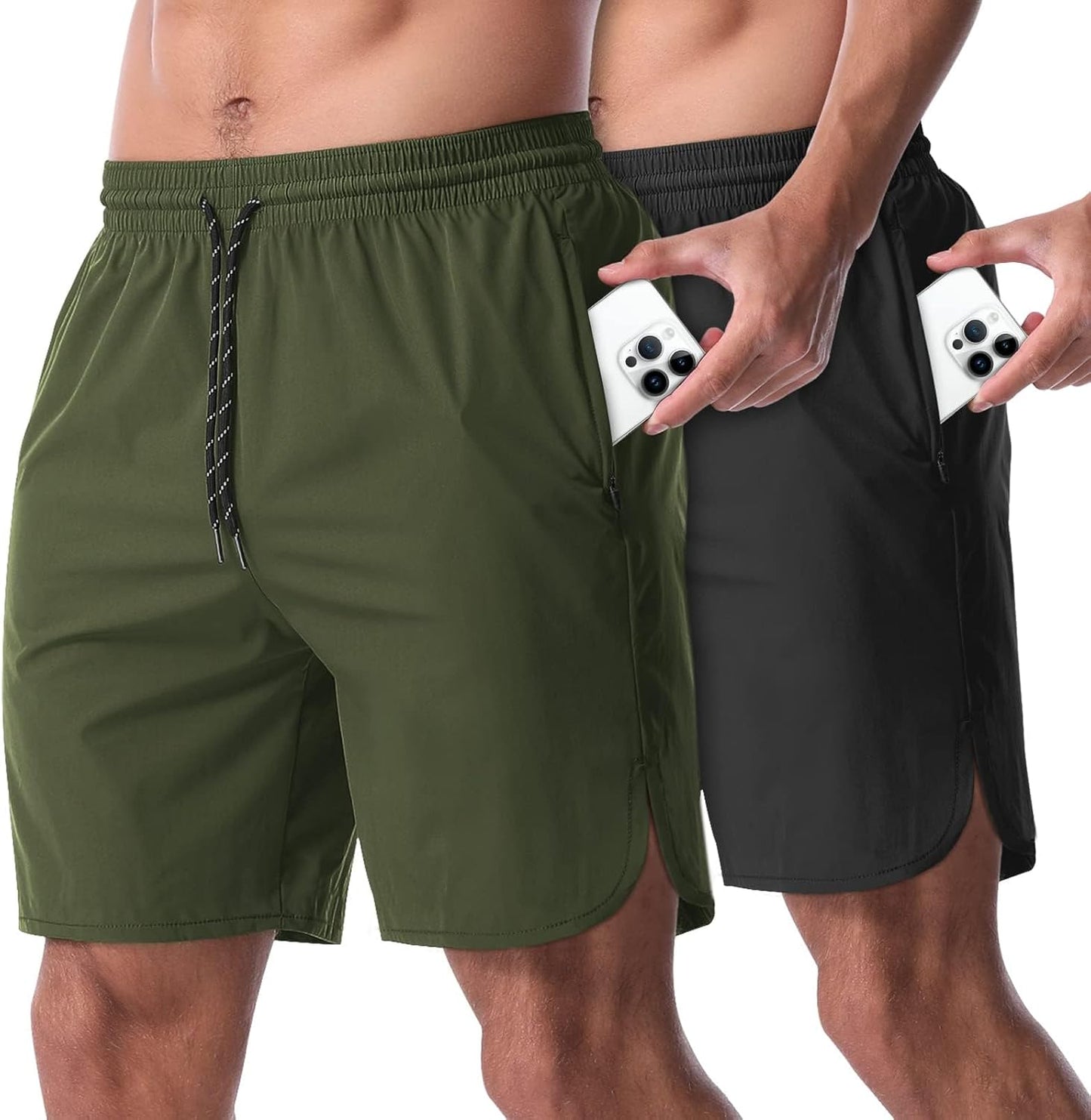 CANGHPGIN Men's Running Athletic Shorts 7ft' Quick Dry with Pockets