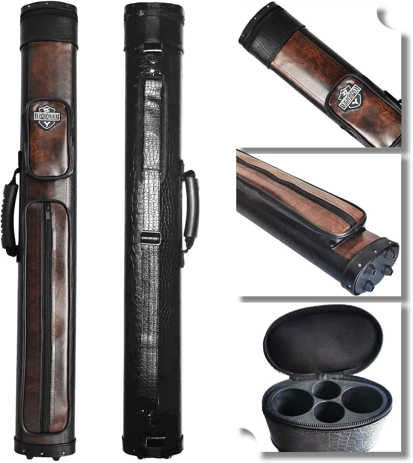 2x2 Hard Pool Cue Case for Billiard Stick with Advanced Design