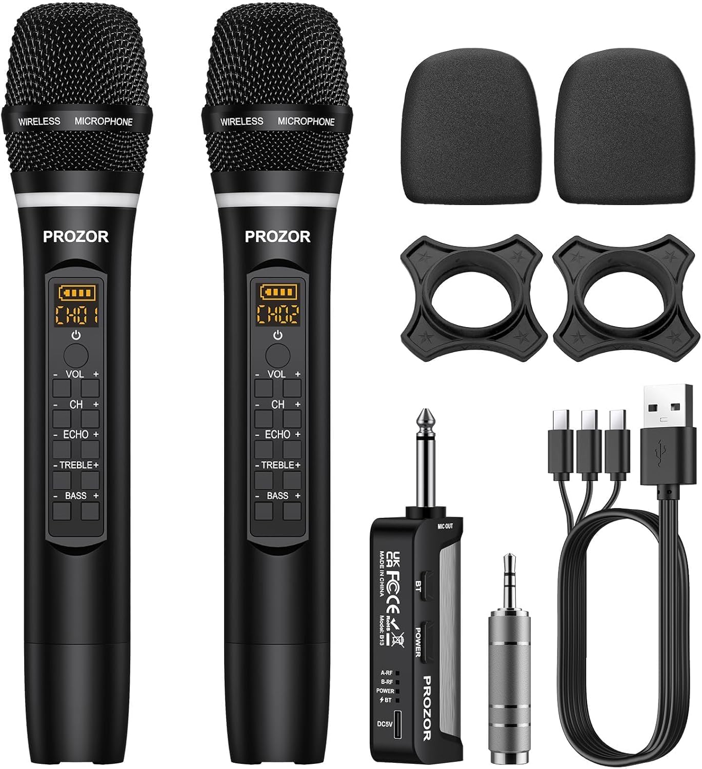 UHF Wireless Microphone with Rechargeable Receiver for Events