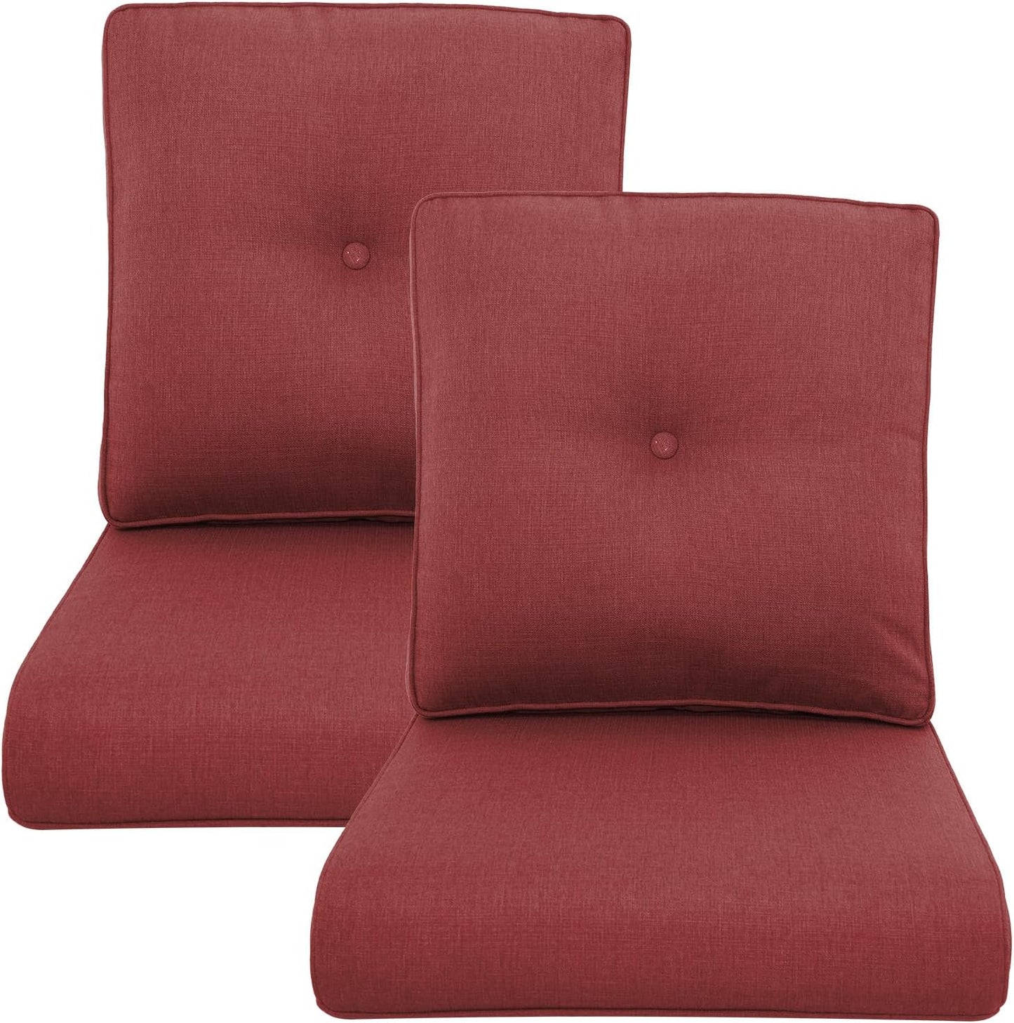 Outdoor Wicker Chair Cushions - Thick Water-Resistant Set